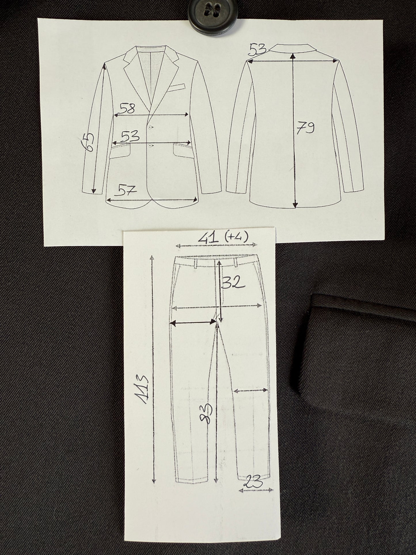 Completo doppiopetto anni ‘80 flanella verde petrolio - tg. 50/52 drop alto