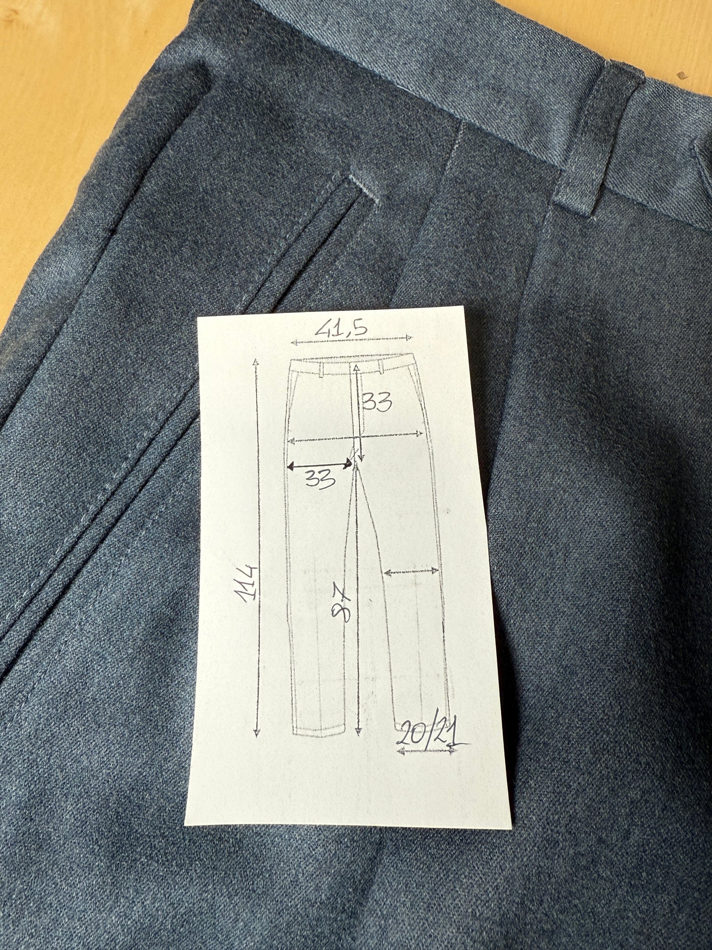 Pantaloni anni ‘80 blu petrolio (NOS) - tg. 46