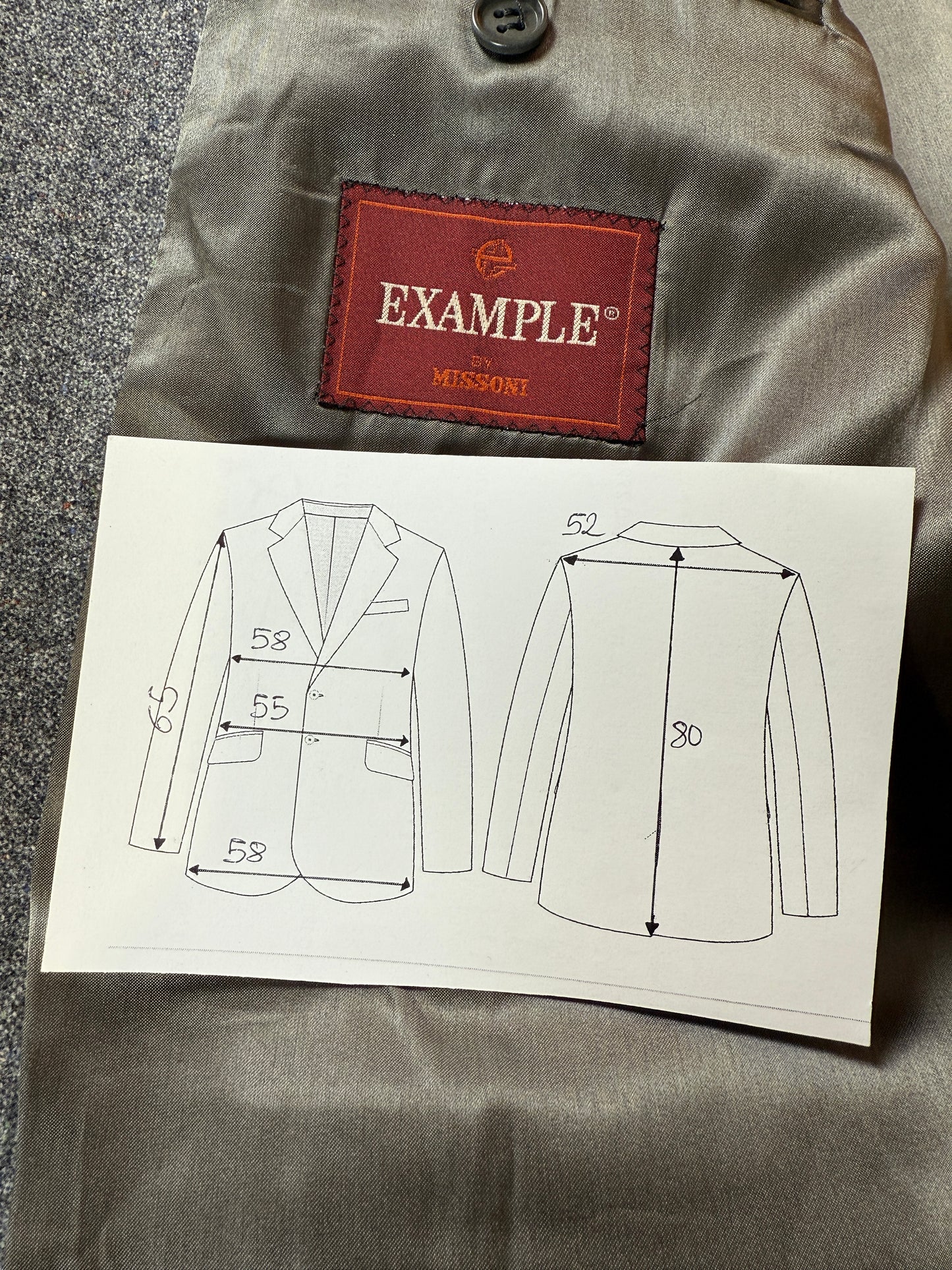 Giacca Missoni anni ‘80 grigio petrolio donegal - tg. 52