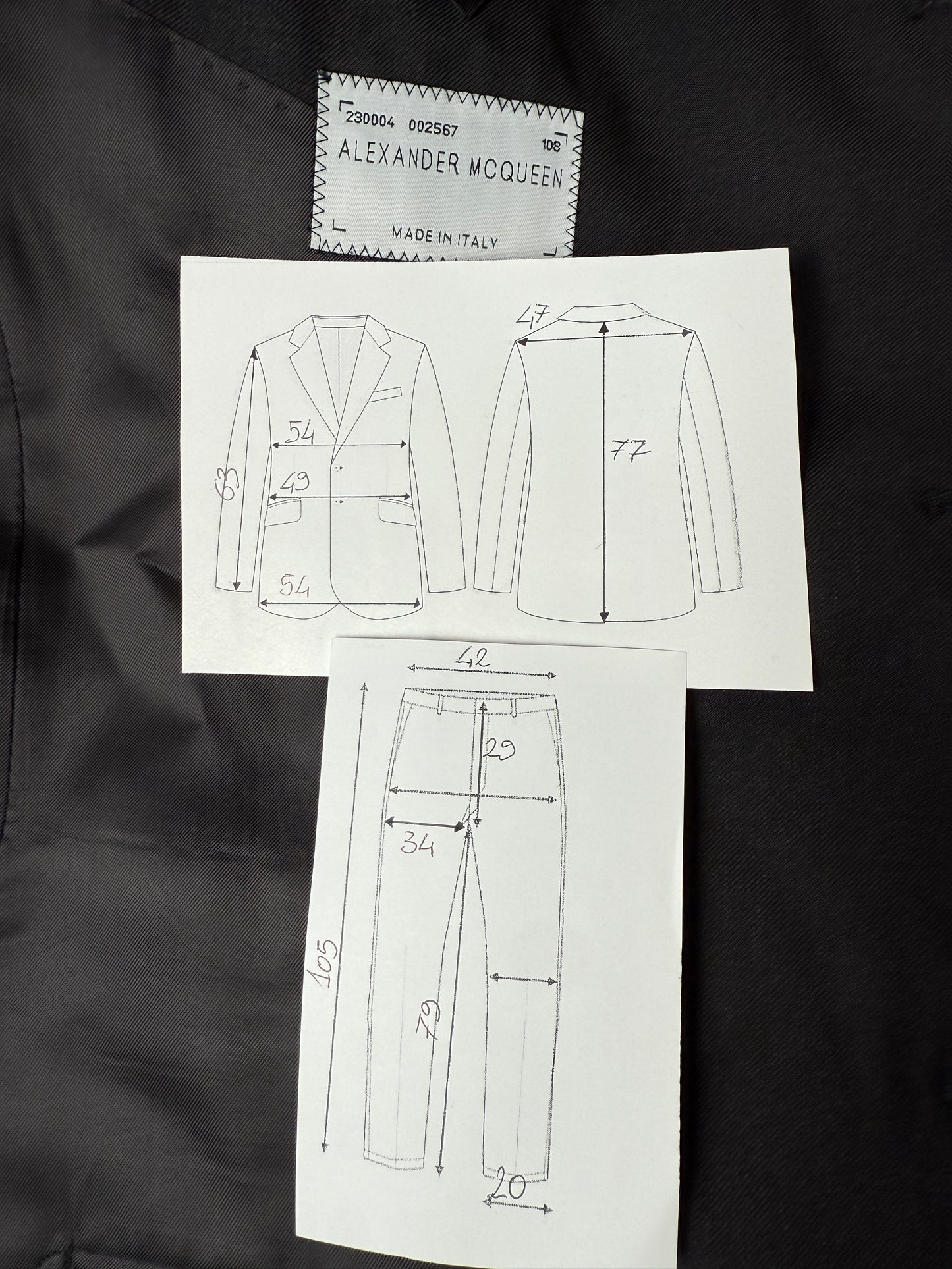 Completo Alexander McQueen anni ‘90 grigio antracite - tg. 48