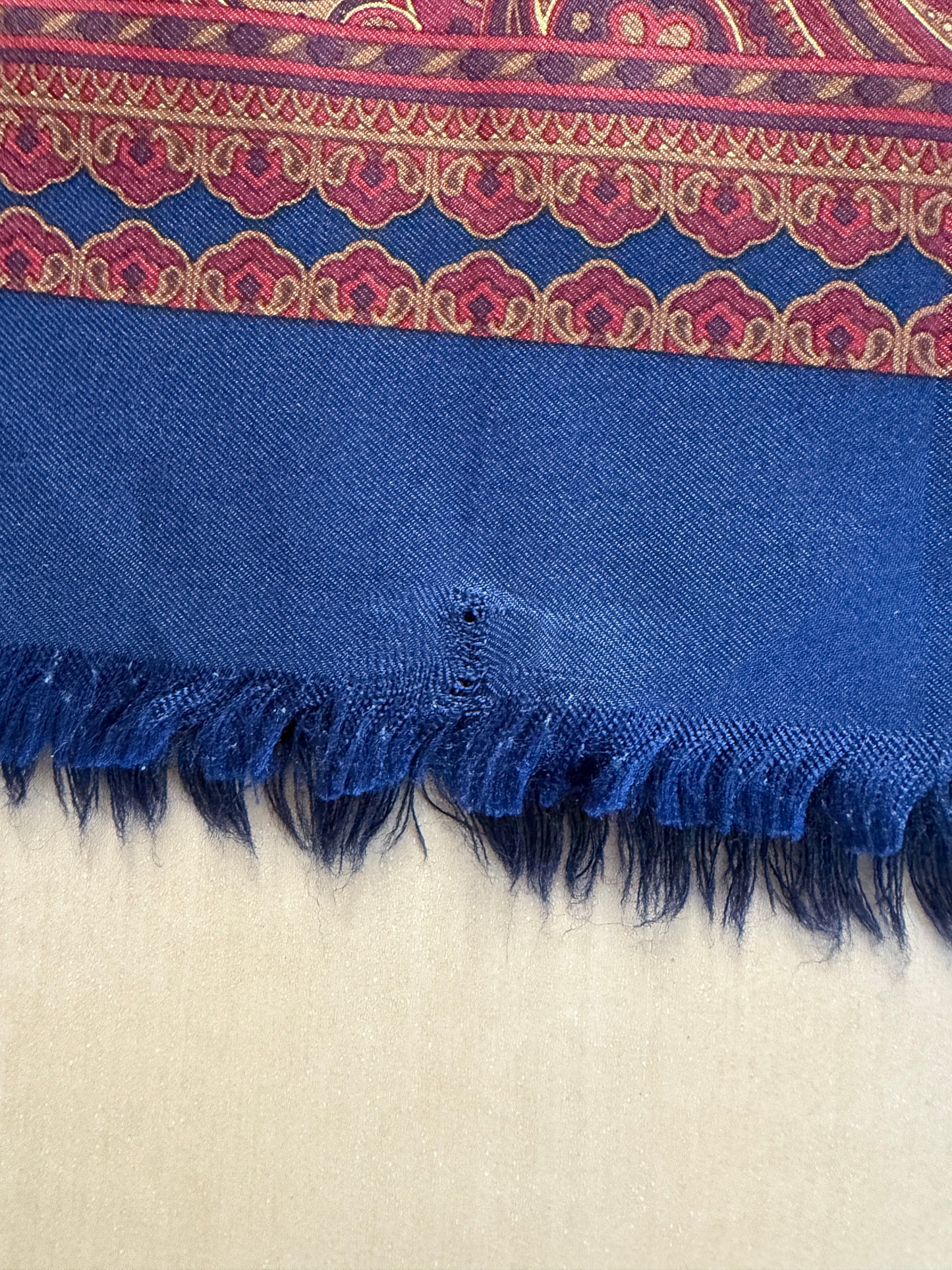 Sciarpa tubolare doppio tessuto seta paisley e lana