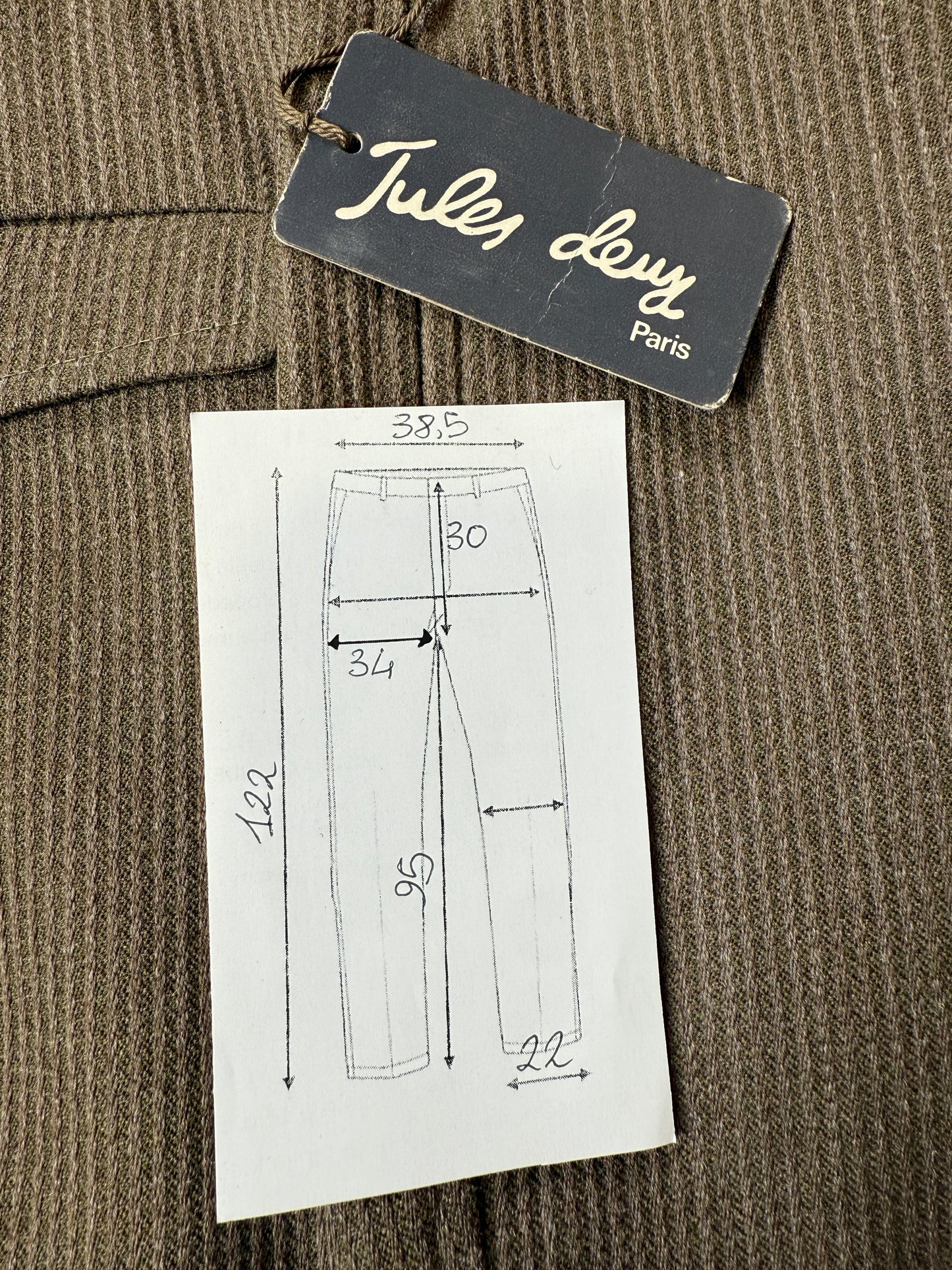 Pantaloni anni ‘80 in lana a coste (NOS) - tg. 44