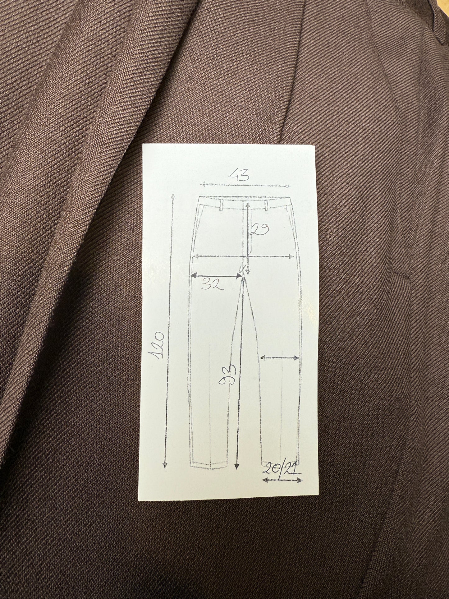 Pantaloni anni ‘70/‘80 in cavalry twill marrone (NOS) - tg. 46/48