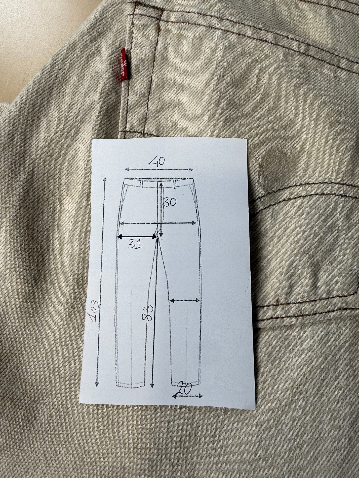 Levi’s 501 USA anni ‘90 lavaggio ecru - W31