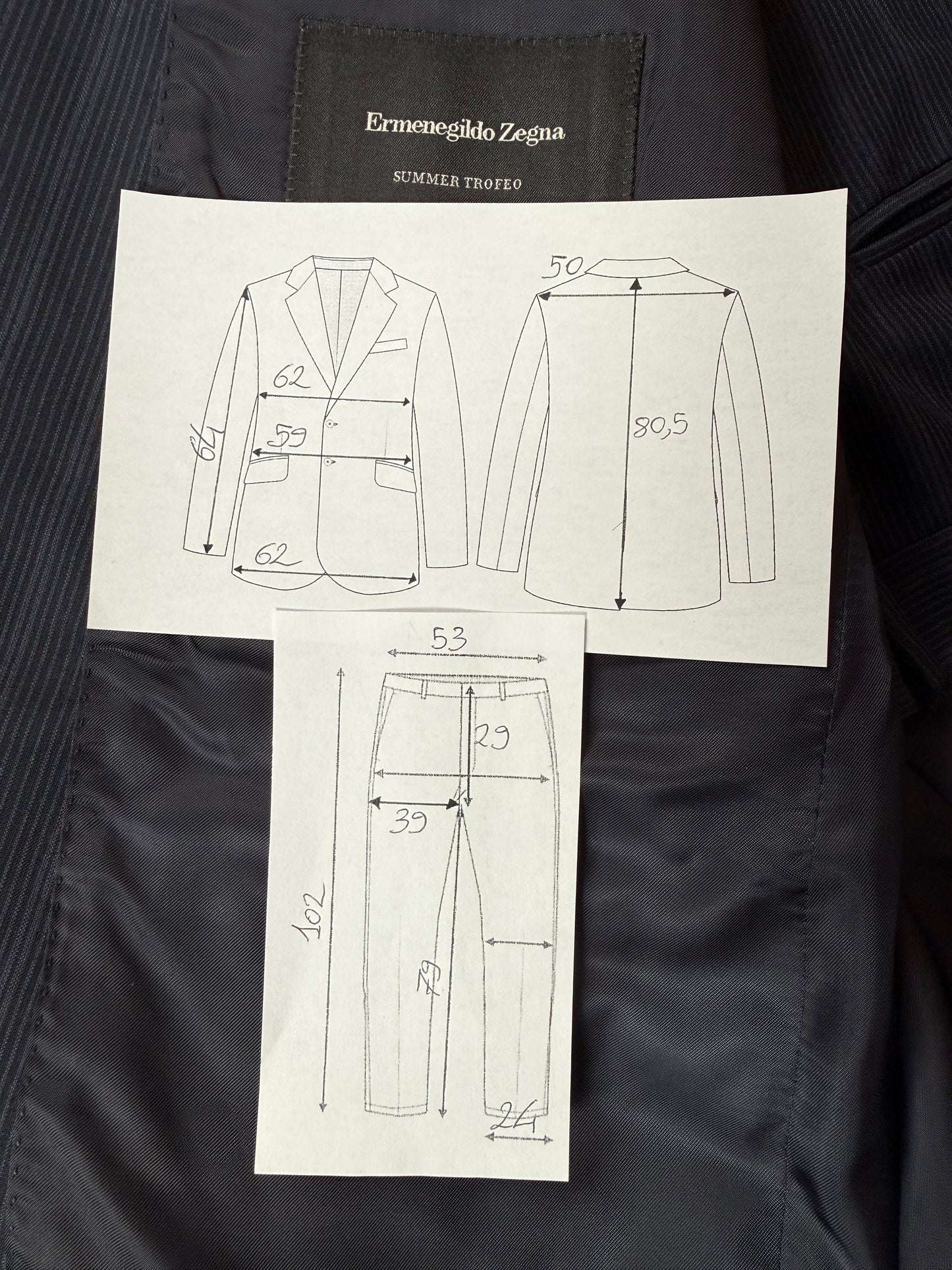 Completo Zegna “Summer Trofeo” misto mohair lana e seta - tg. 56