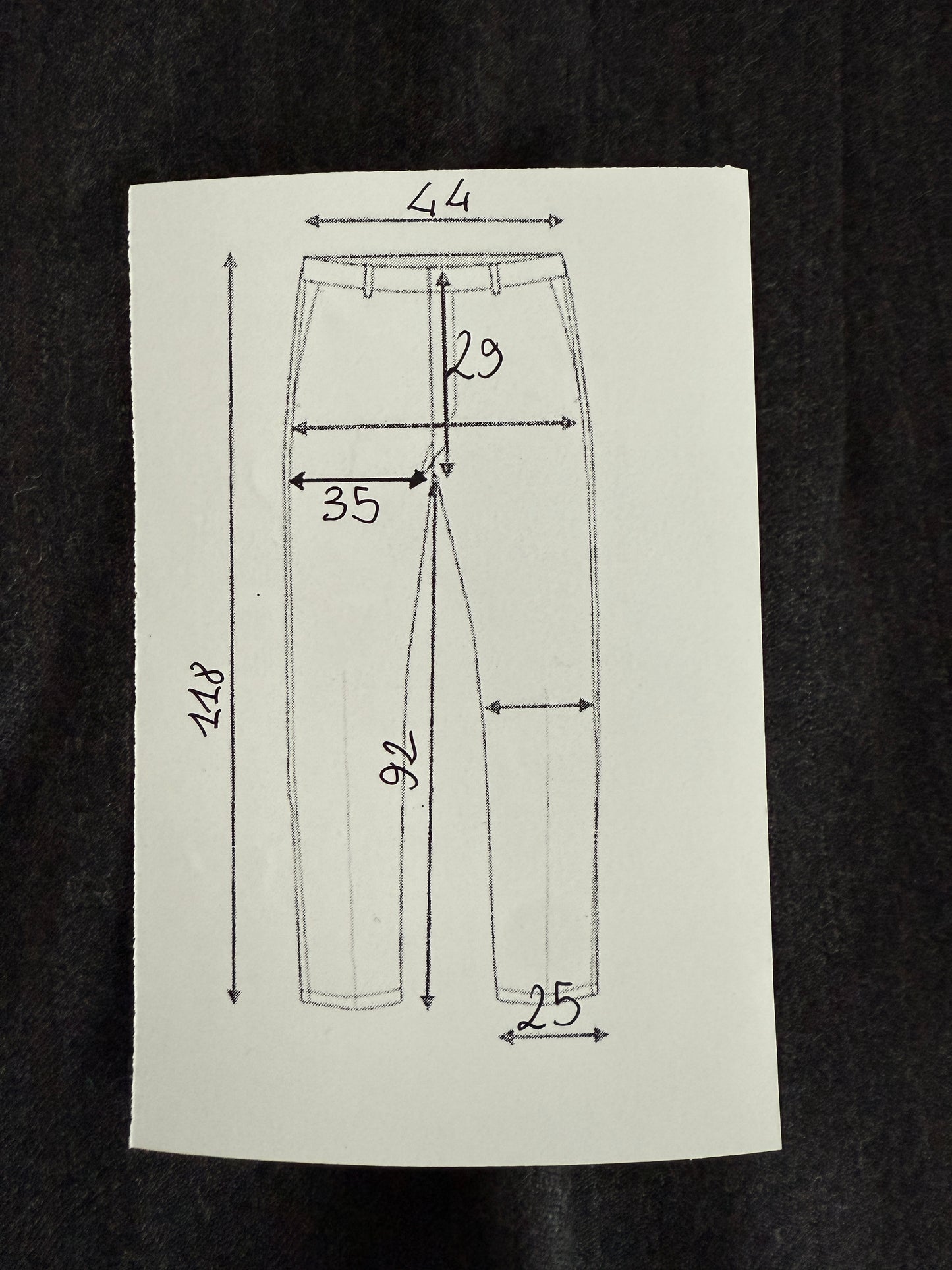 Pantaloni flanella antracite riga ruggine (NOS) - tg. 50