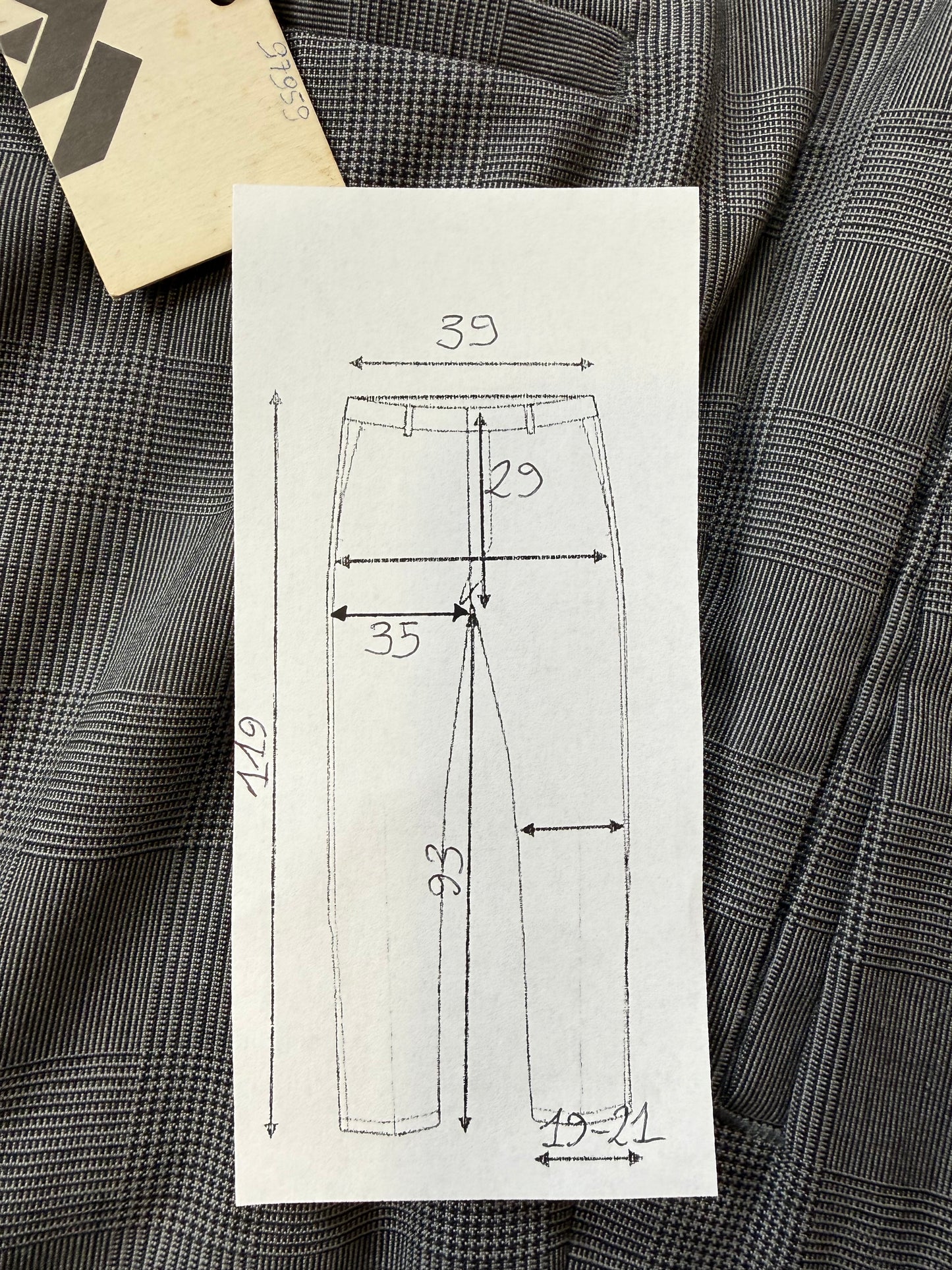 Pantaloni fresco lana principe di Galles anni '80 NOS - tg. 44/46