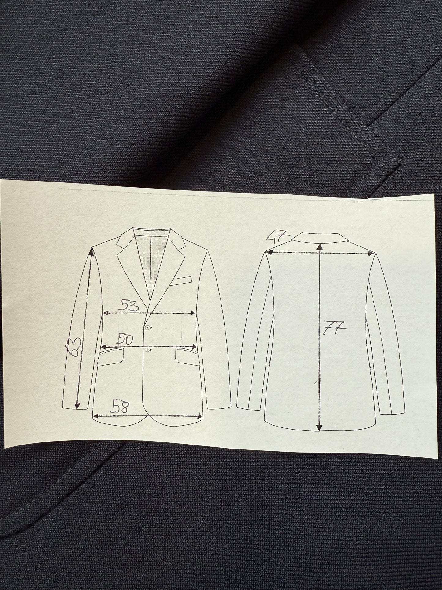 Giacca cavalry twill blu anni ‘60/‘70 - tg. 48