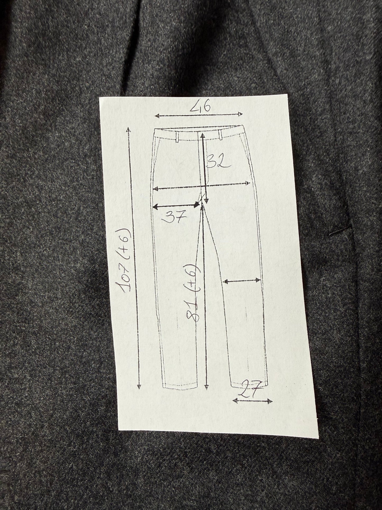 Pantaloni sartoriali anni ‘70/‘80 flanella grigia - tg. 52