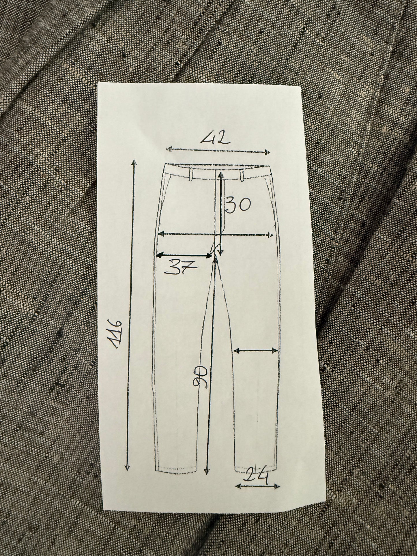 Pantaloni anni '80 misto lino e rayon (NOS) - tg. 48