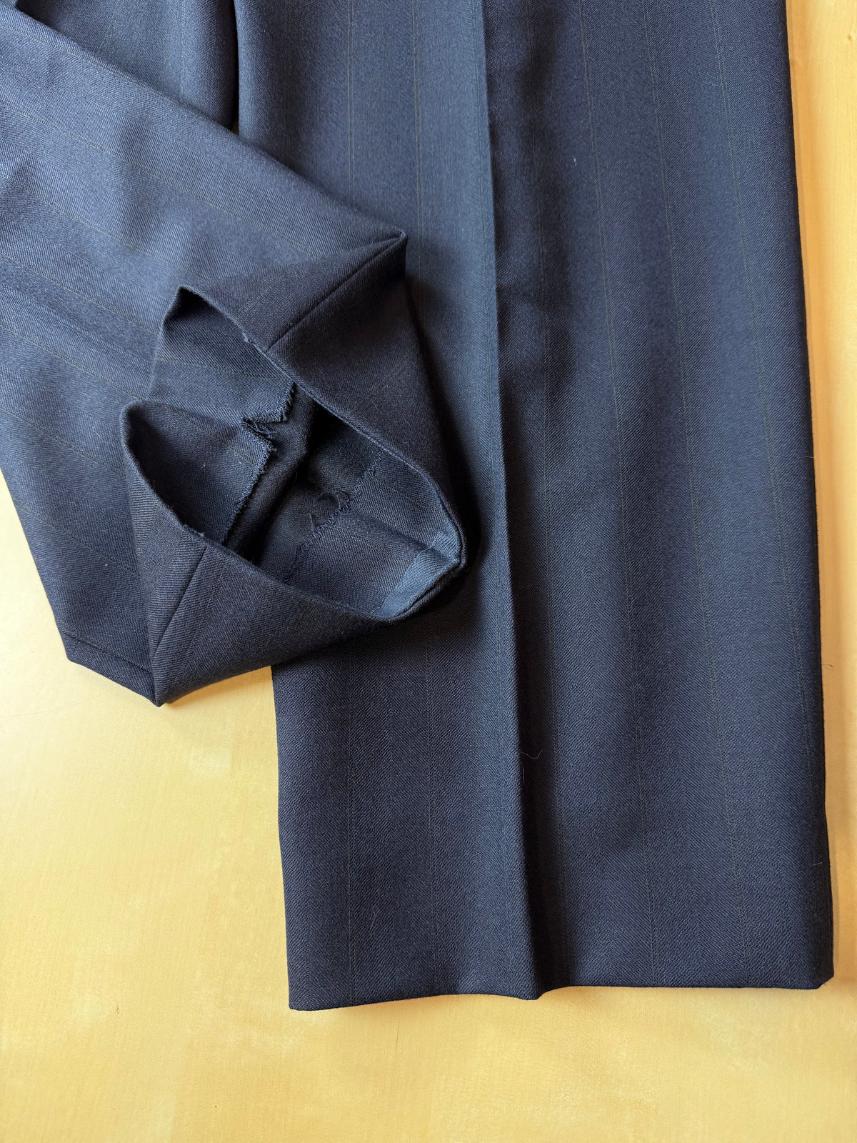 Completo doppiopetto Yves Saint Laurent anni '80 flanella blu - tg. 54/56