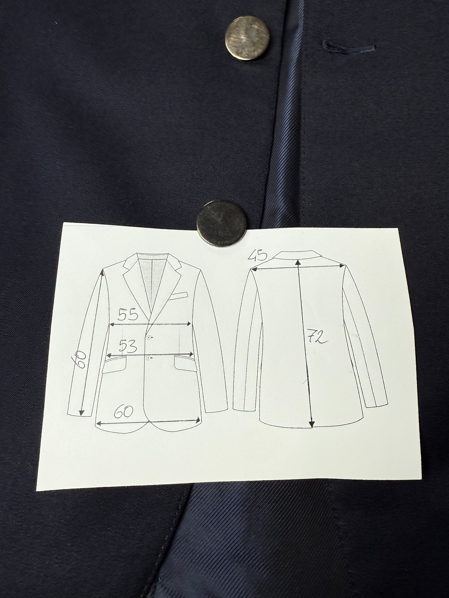 Blazer navy sartoriale anni ‘70 - tg. 50