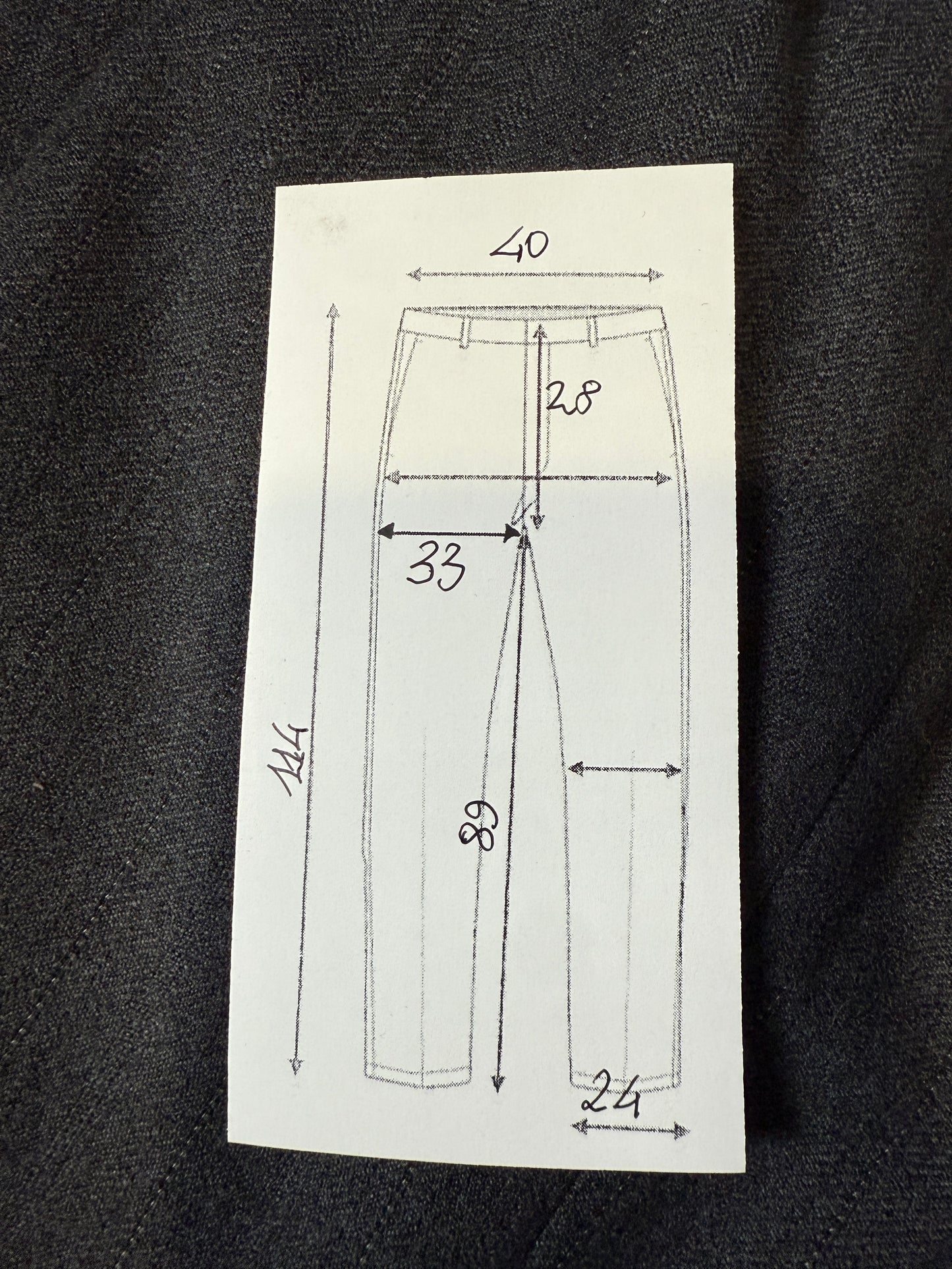 Pantaloni anni ‘70/‘80 flanella antracite trama righe (NOS) - tg. 44/46