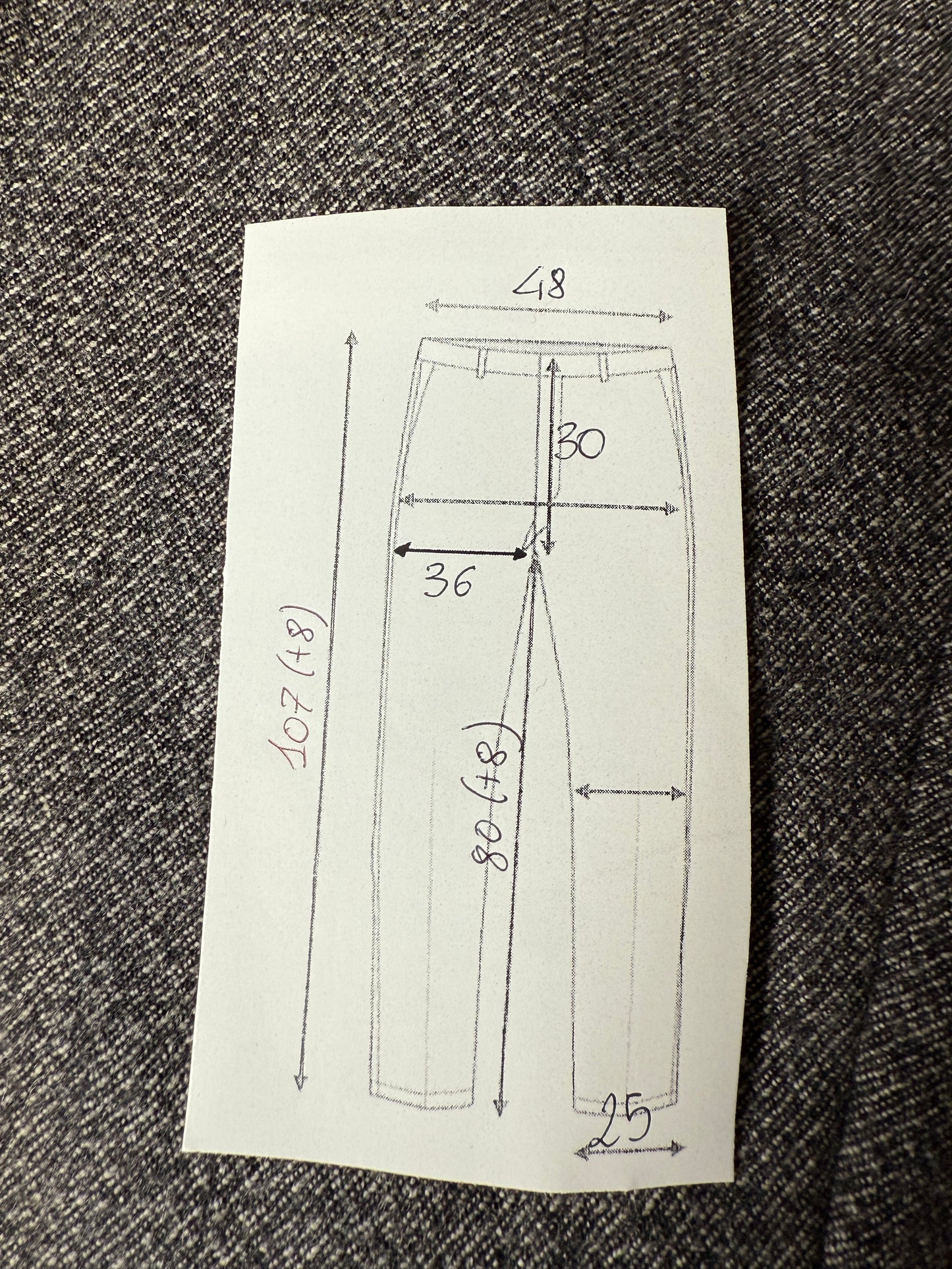 Pantaloni anni ‘70/‘80 flanella sale-pepe - tg. 52/54