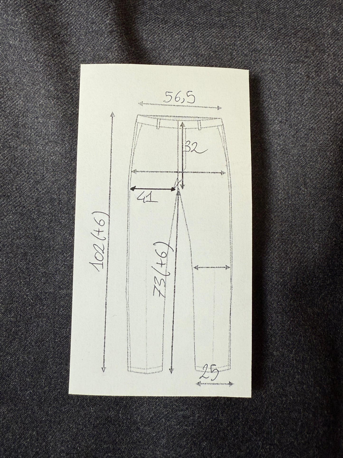 Pantaloni in flanella grigio antracite - tg. 60