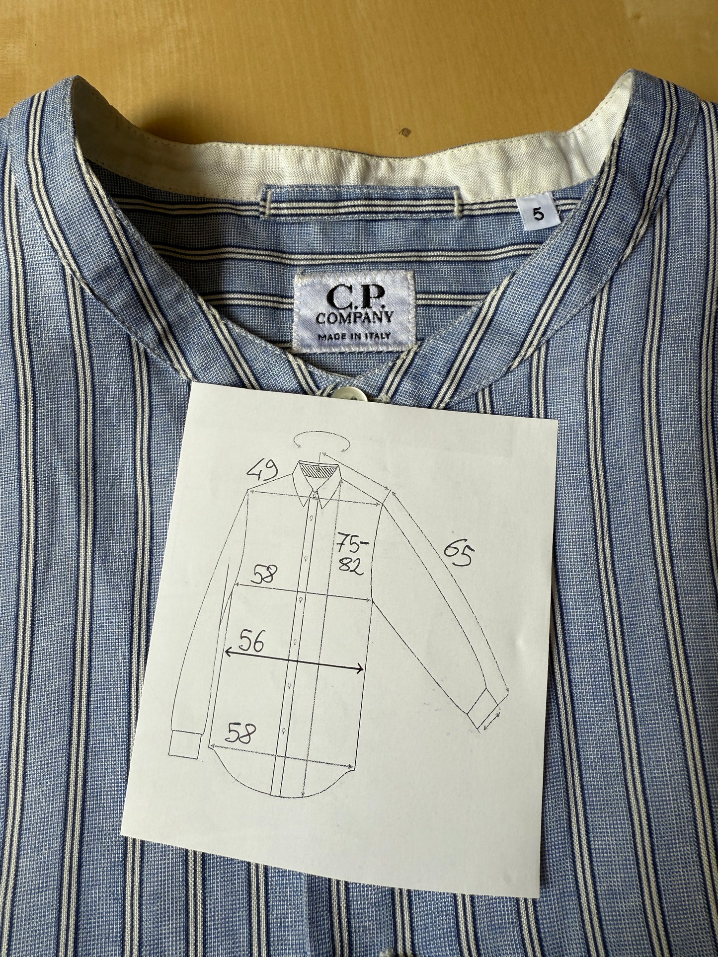 Camicia CP company in ramia con collo coreano (SS 2004) - L