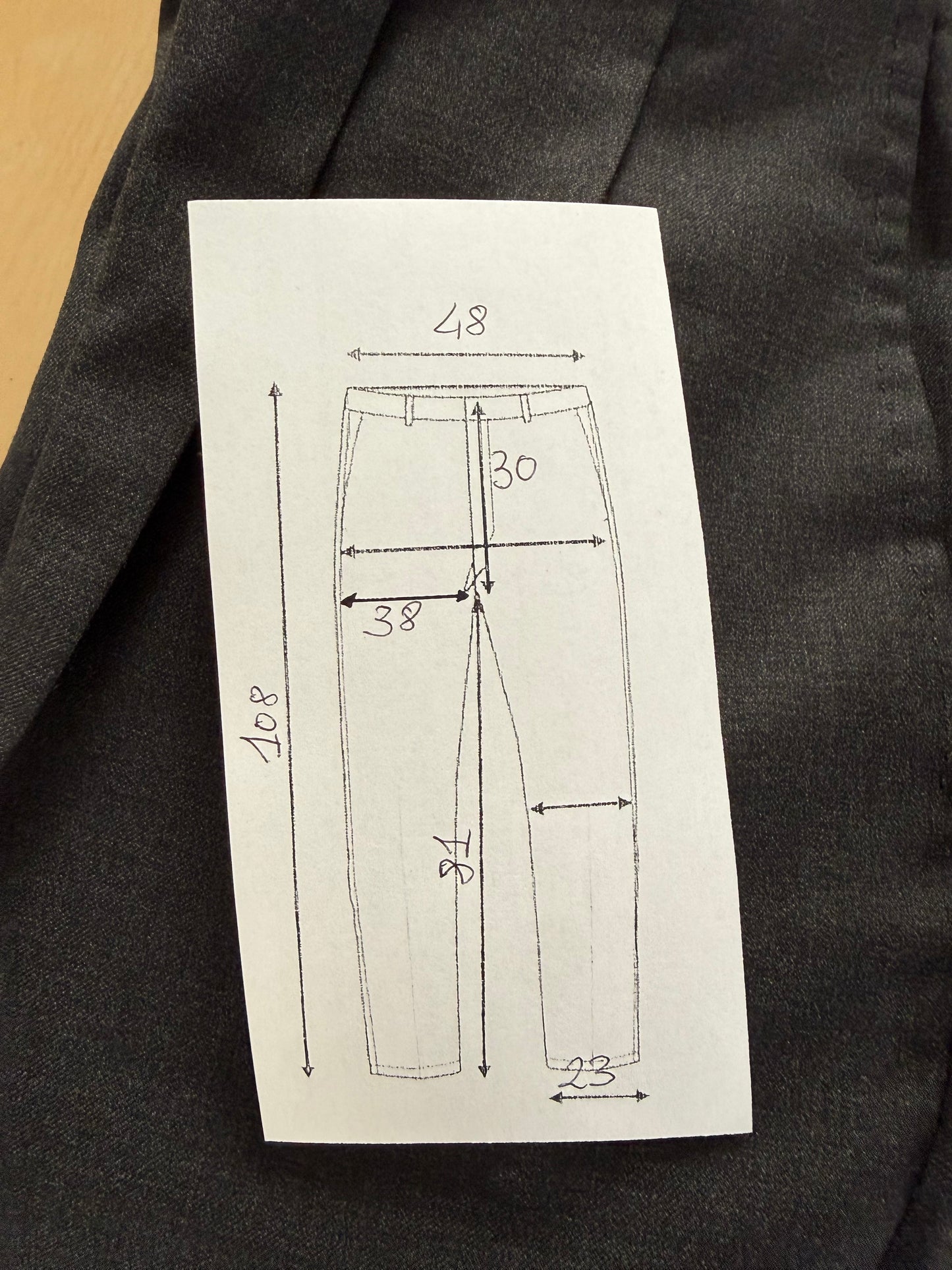 Pantaloni flanella pettinata grigio tess. Loro Piana Tasmania - tg. 54