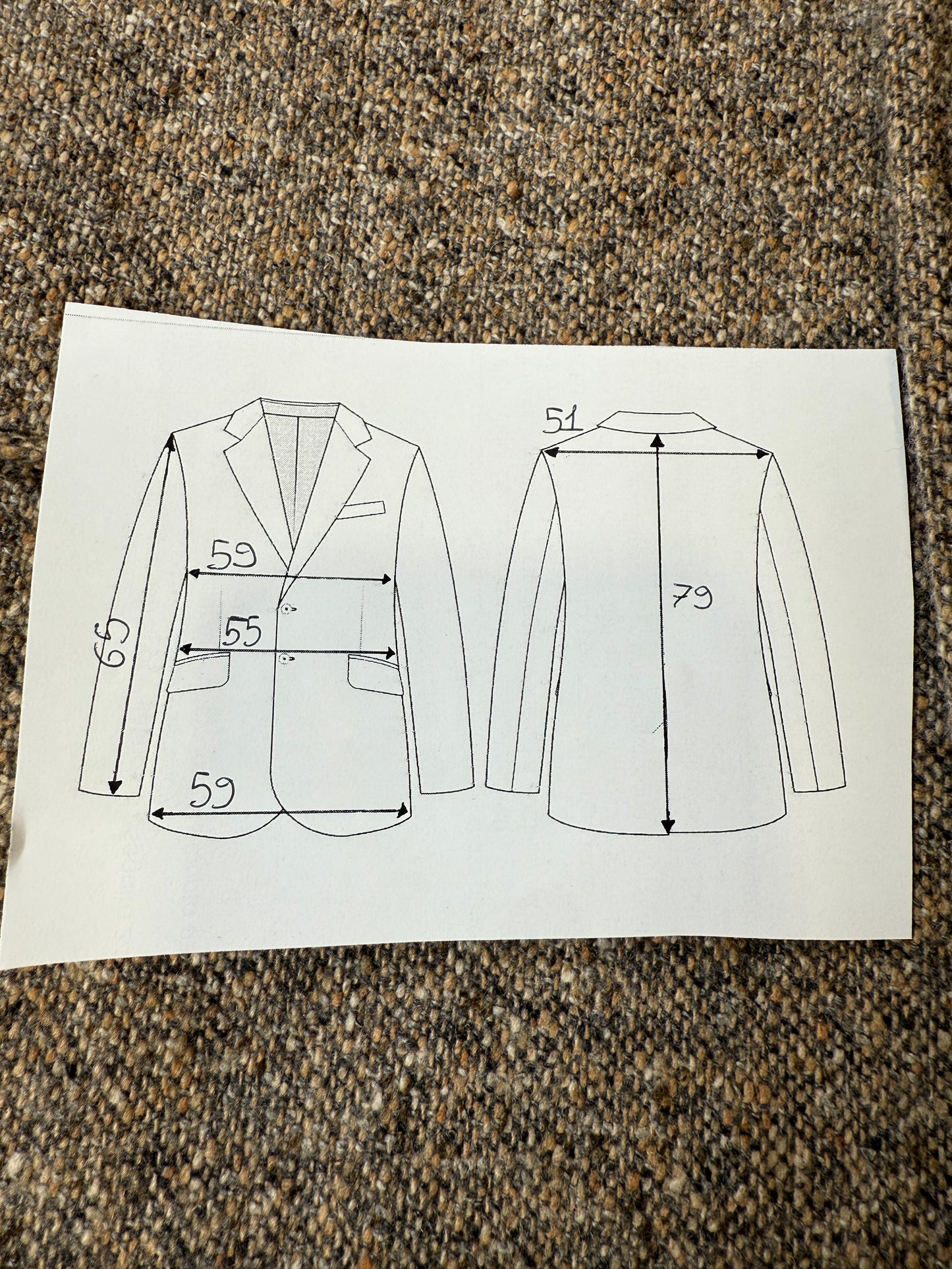 Giacca Postacchini in puro cashmere donegal - tg. 52/54