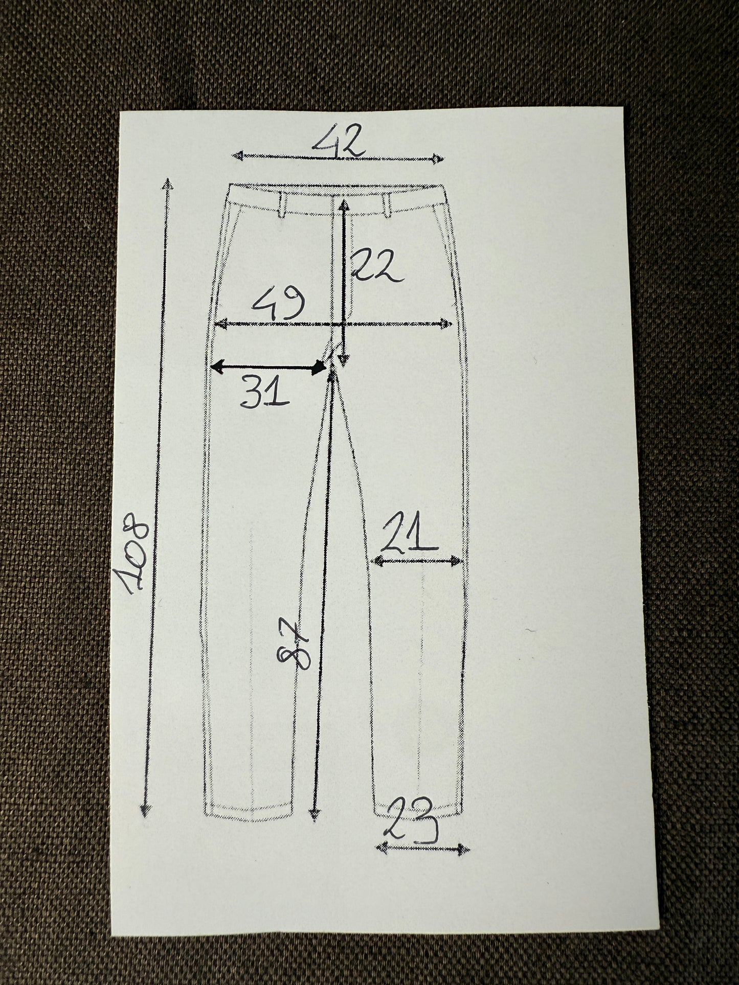 Pantalone svasato Benetton primi anni 2000 cotone e lino (nuovo) - tg. 44