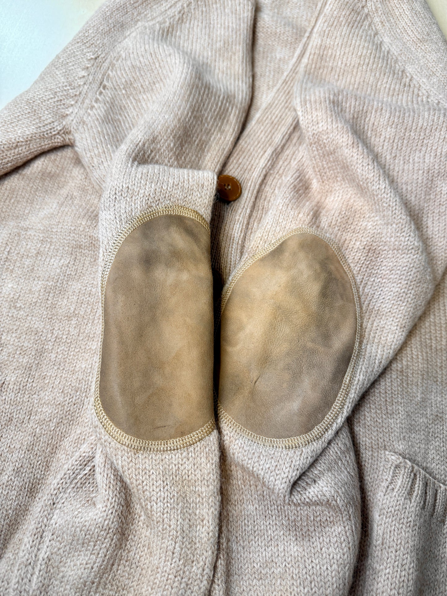 Cardigan vintage in cammello e lana - tg. L (50/52)