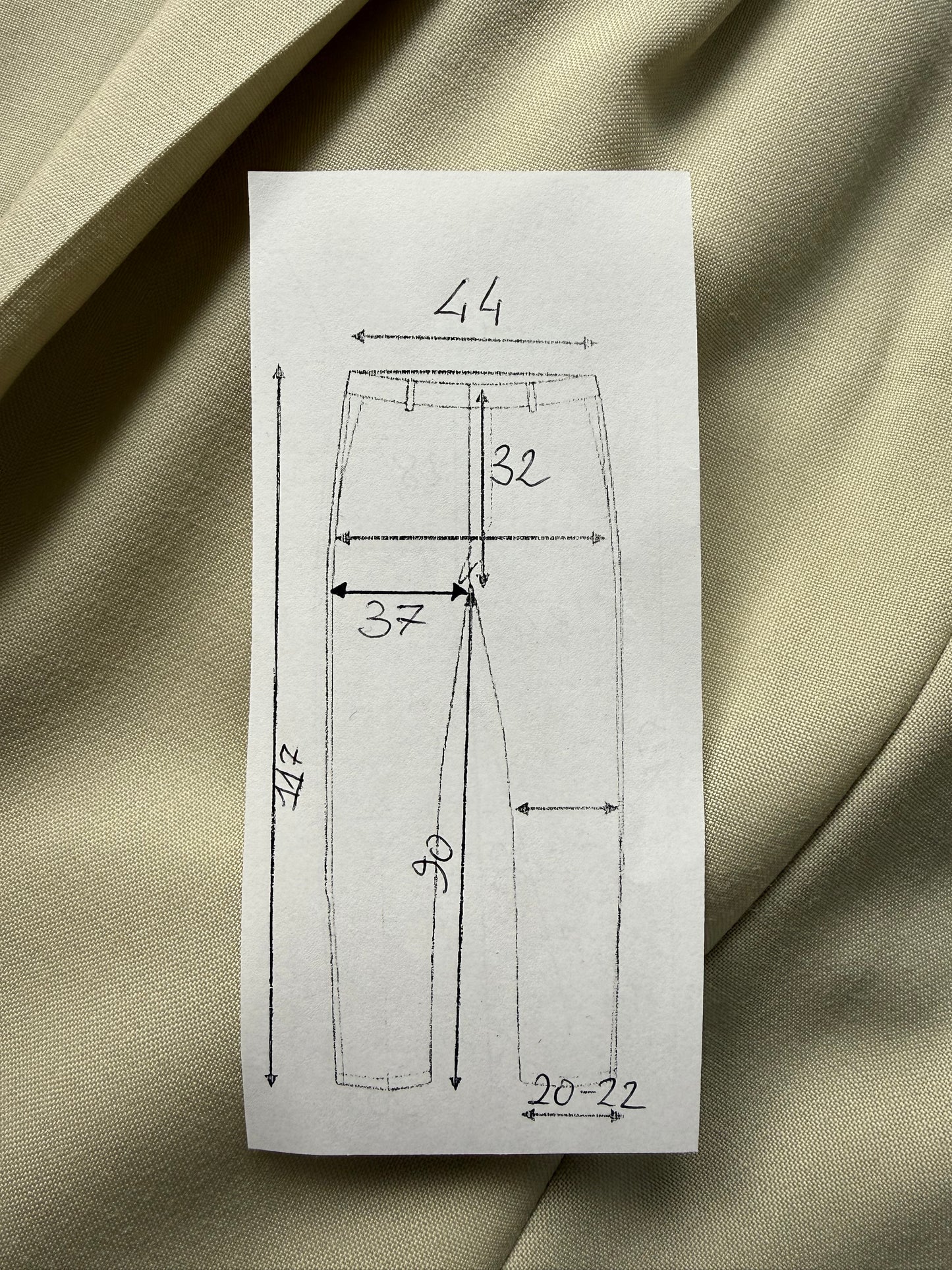 Pantaloni fresco lana avorio anni ‘80 (NOS) - tg. 50