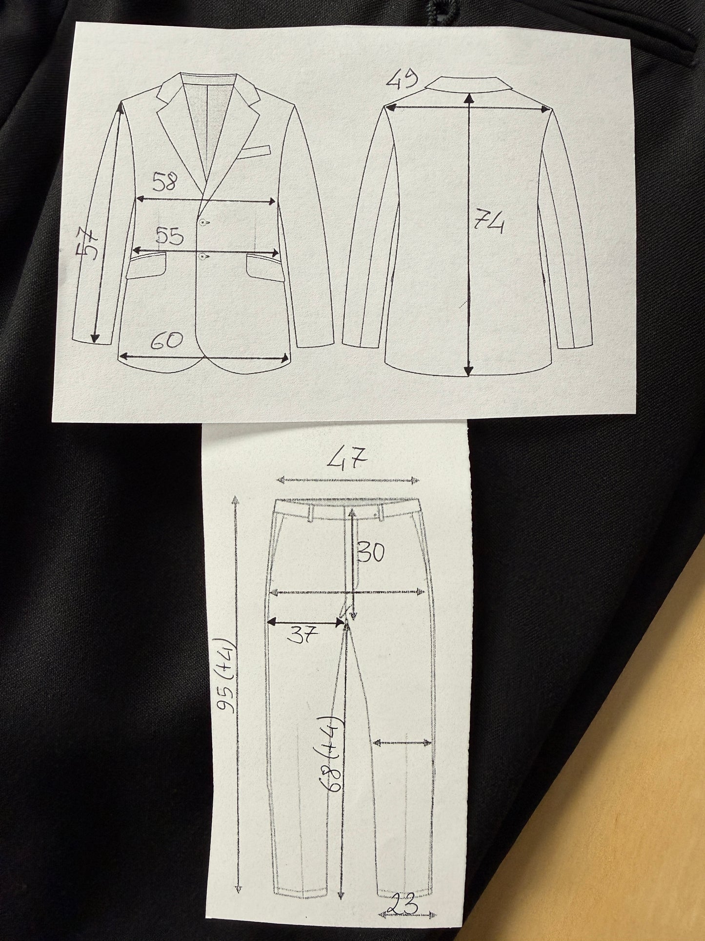 Completo 3 pezzi su misura D'Avenza - tg. 52 corta