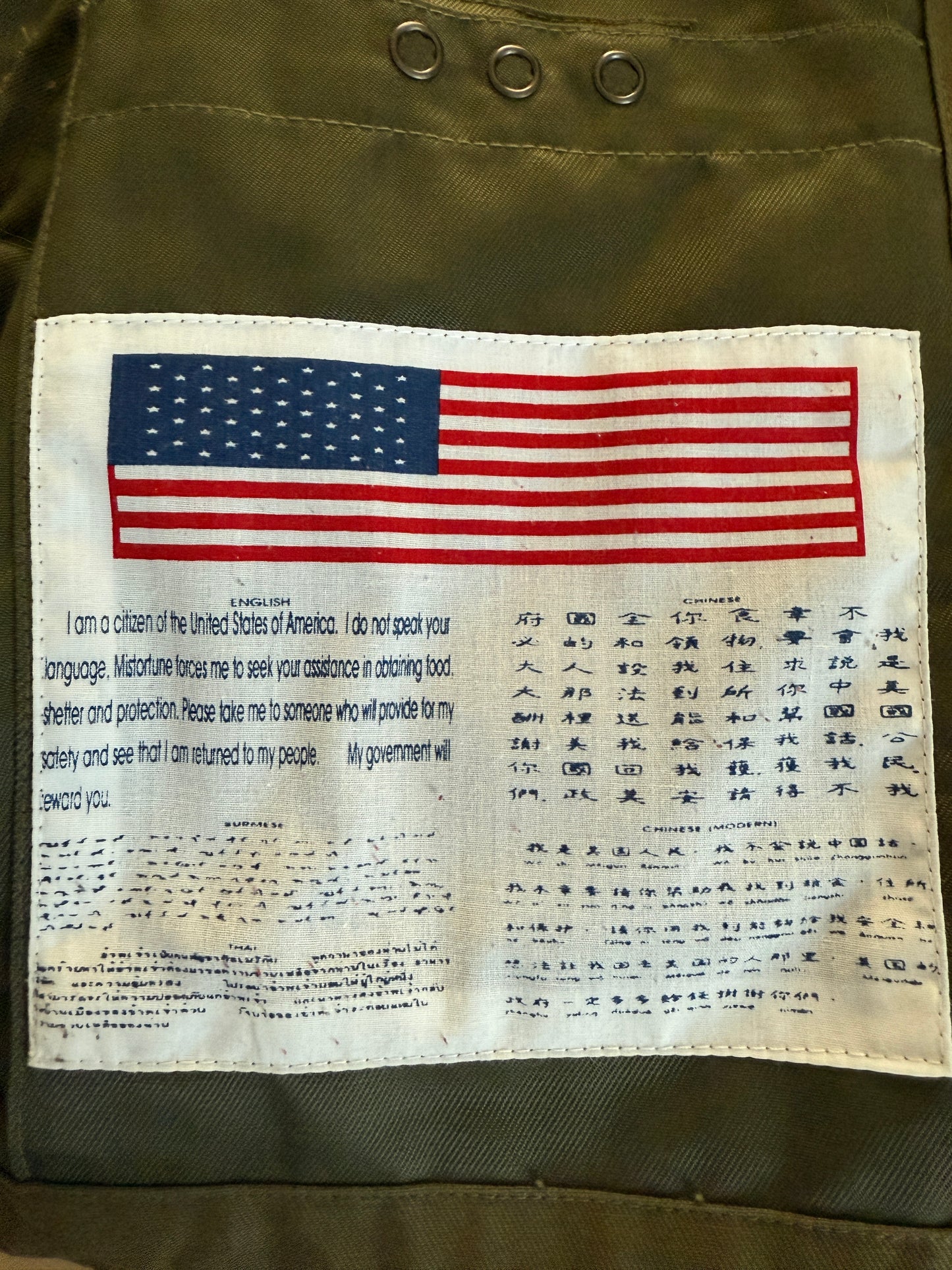 C1 Emergency Vest USAF - repro Alpha Industries