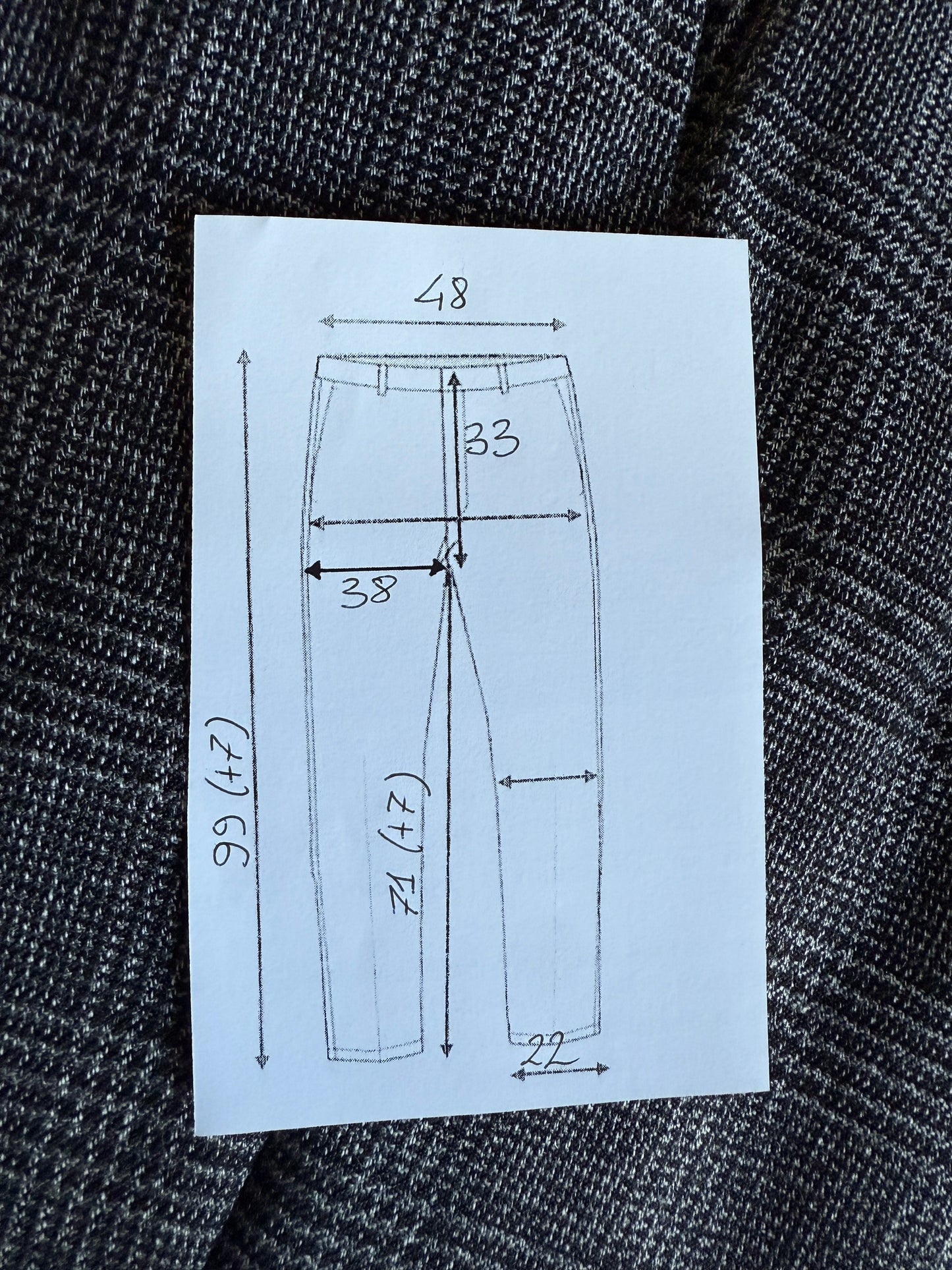 Pantalone sartoriale anni ‘60/‘70 principe di Galles - tg. 54