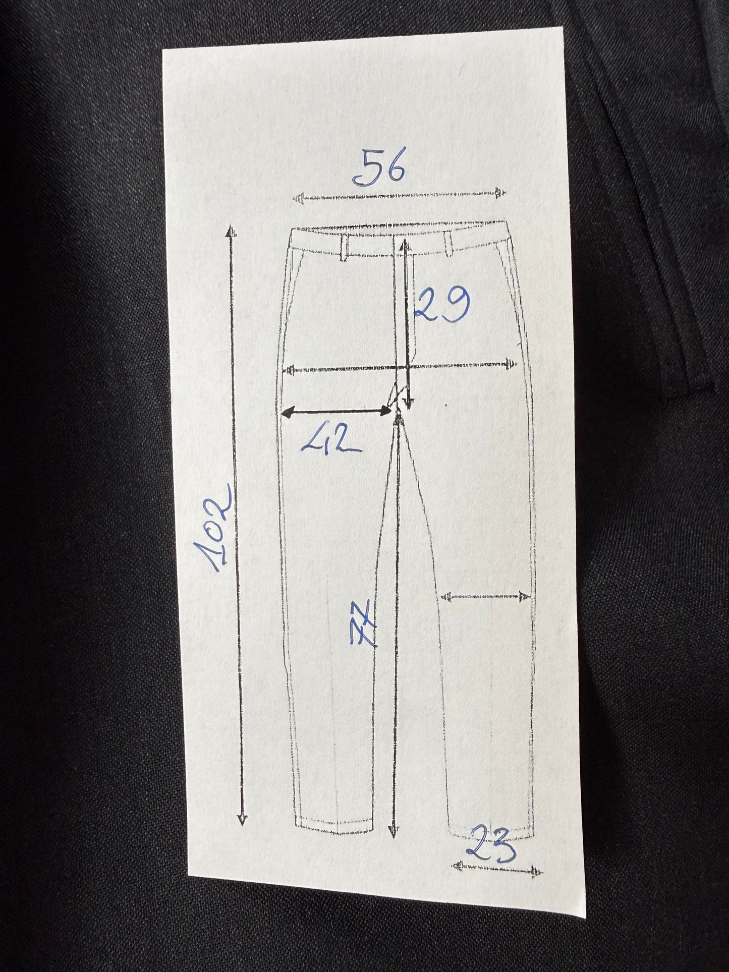Pantaloni sartoriali fresco lana antracite - tg. 60