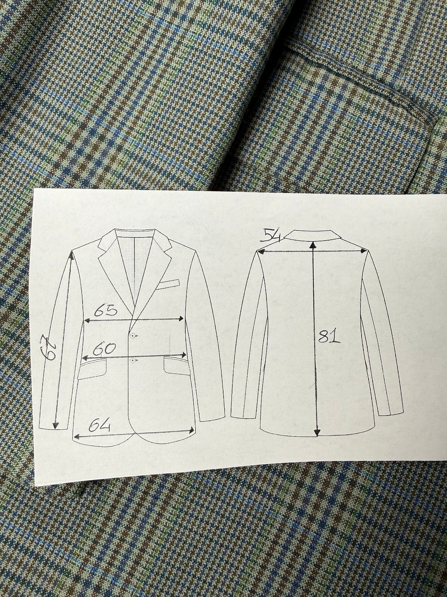 Giacca anni ‘80 fresco lana Galles verde salvia - tg. 58