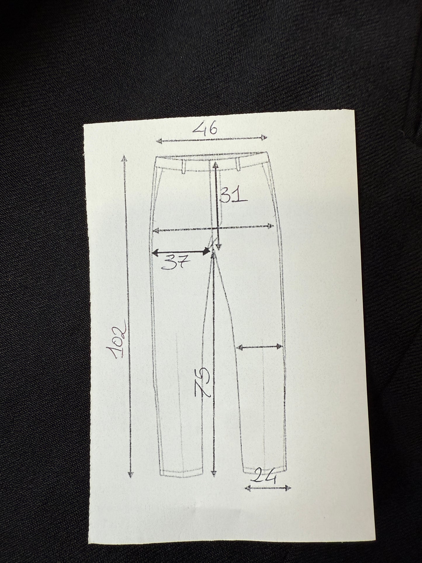 Pantaloni anni ‘80 flanella blu notte - tg. 52