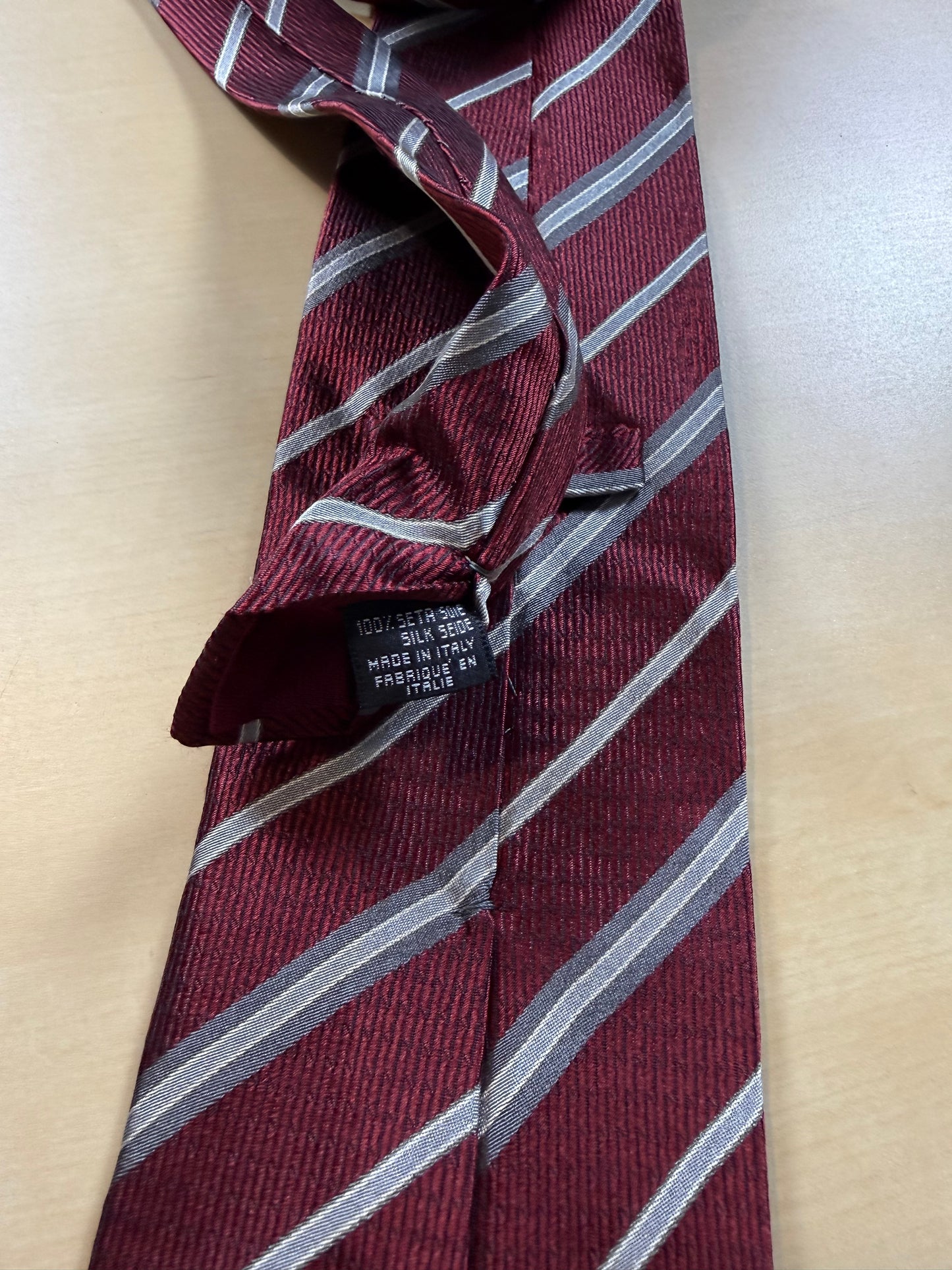 Cravatta Prochownick regimental rosso grigio