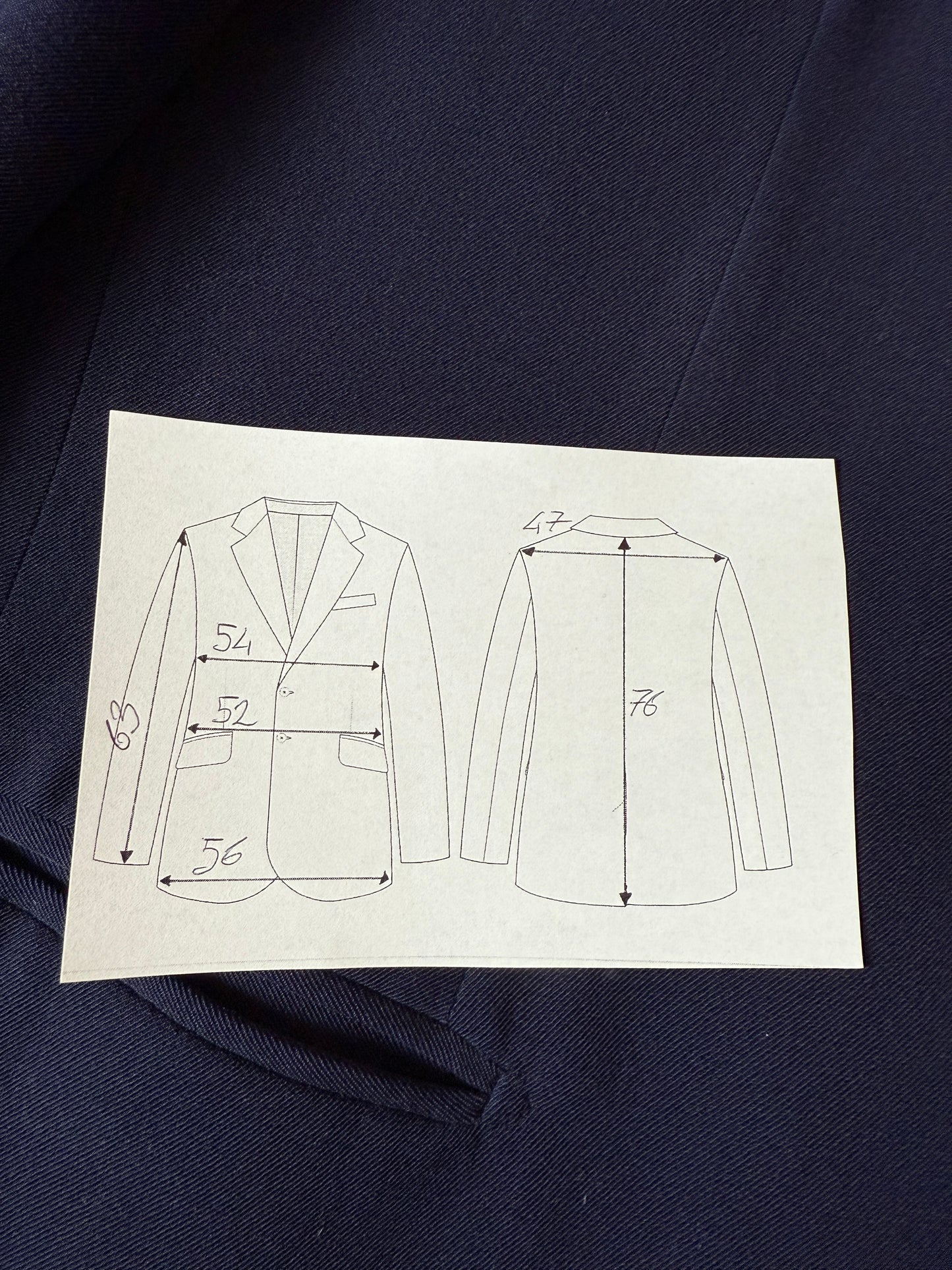 Giacca sartoriale anni ‘50/‘60 flanella pettinata mono bottone e revers lancia - tg. 48/50