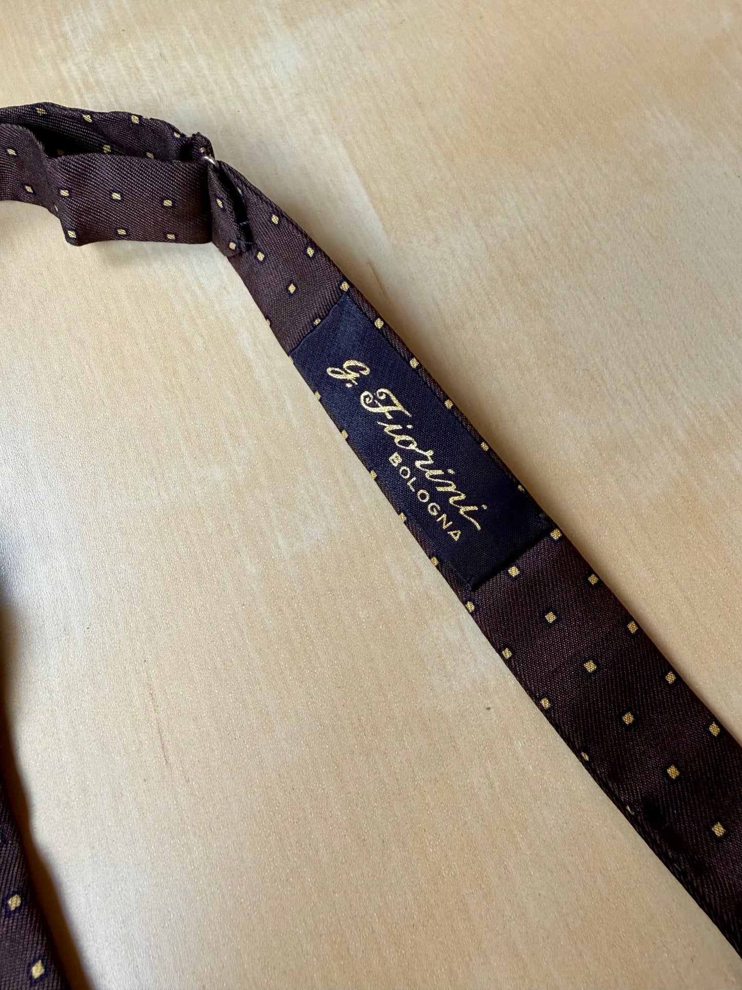 Papillon vintage marrone micro fantasia