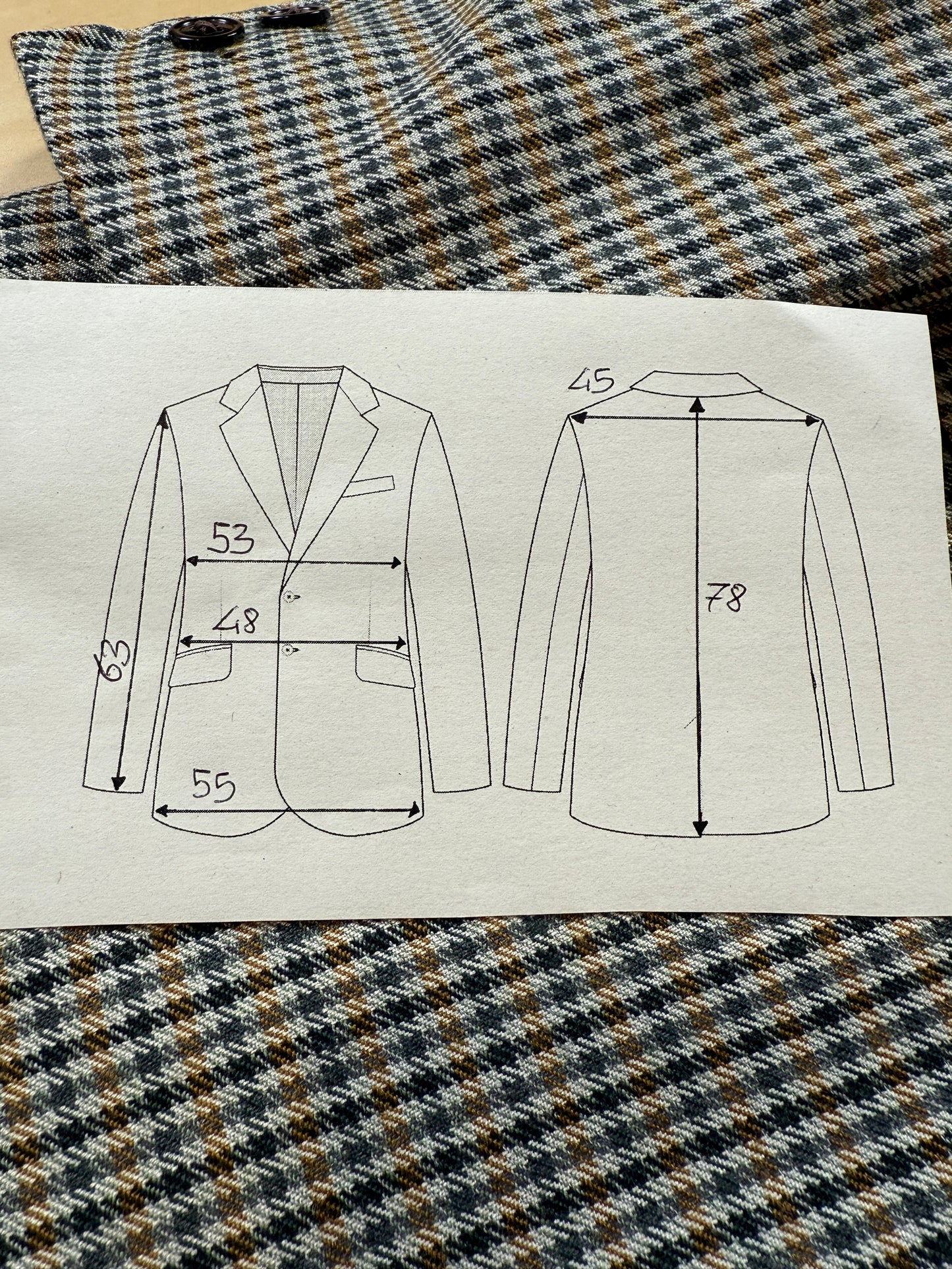 Giacca D’Avenza anni ‘80 check lana cashmere e seta - tg. 48