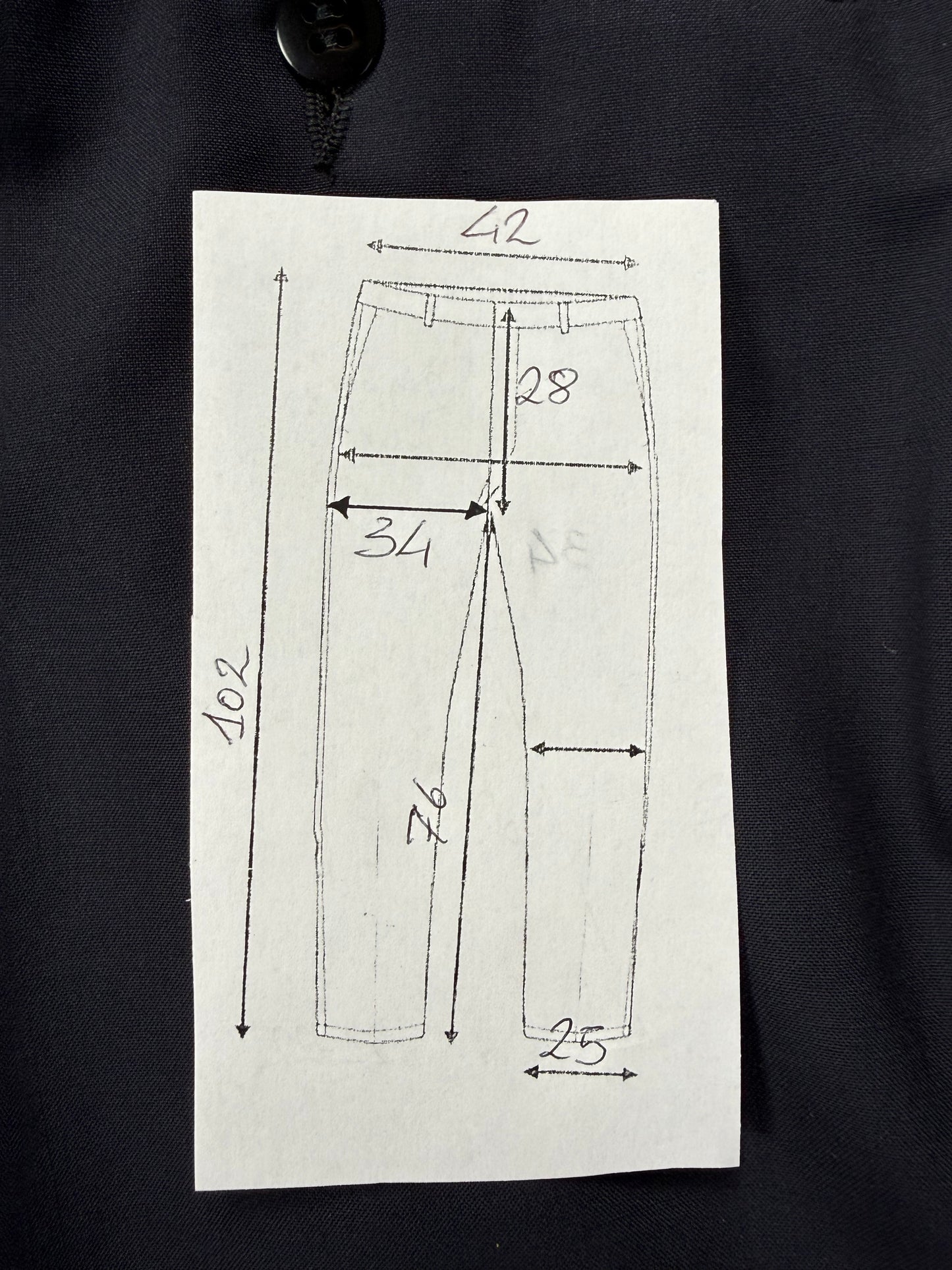 Pantaloni anni '70/'80 fresco lana blu - tg. 48