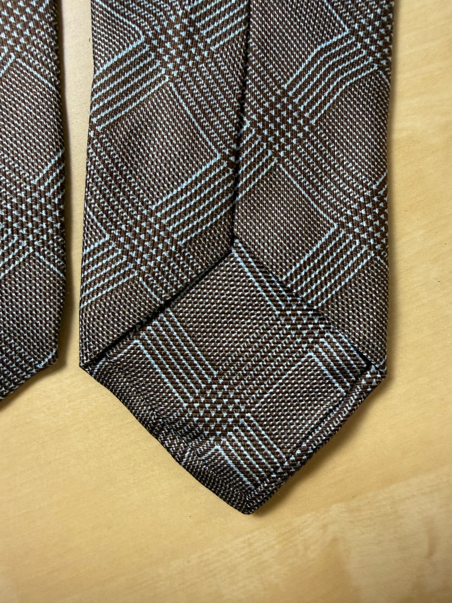 Cravatta Ermenegildo Zegna principe di Galles tabacco