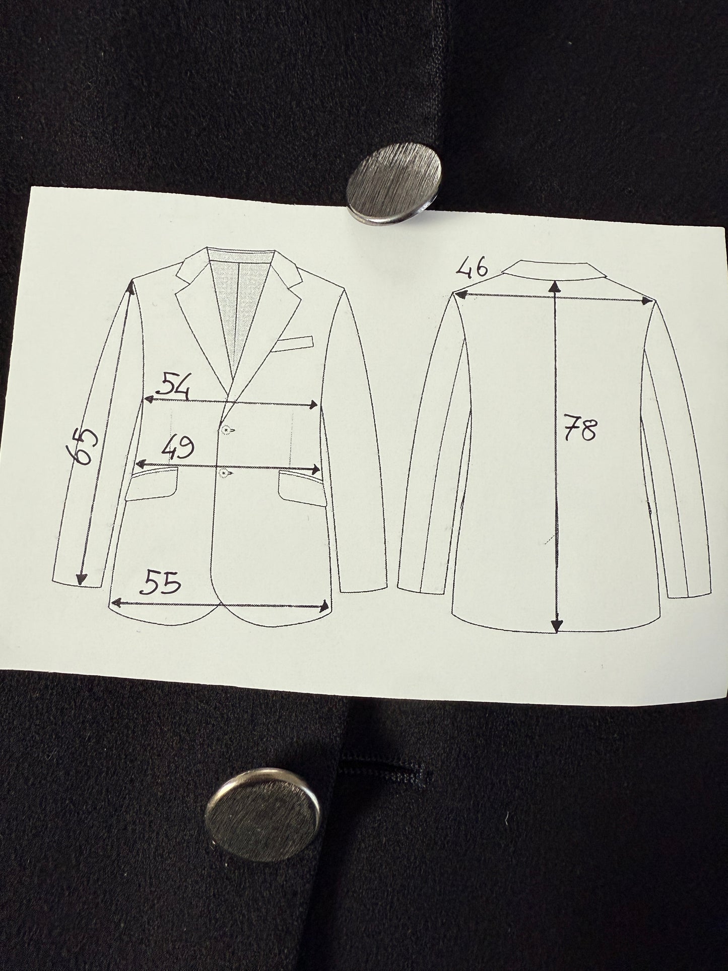 Blazer anni ‘80 in cashmere e lana blu - tg. 48