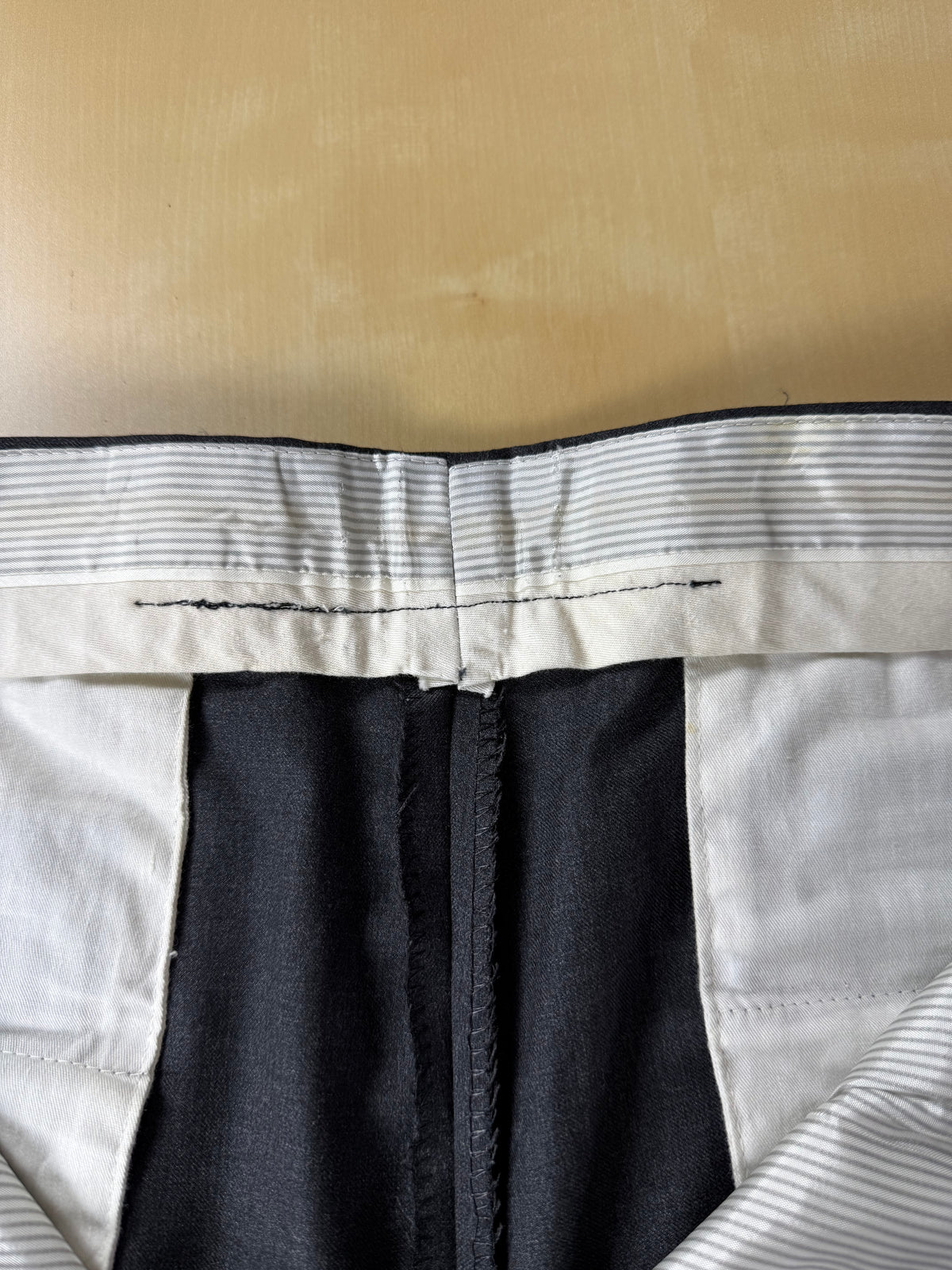 Pantaloni anni '80 flanella pettinata antracite - tg. 48/50