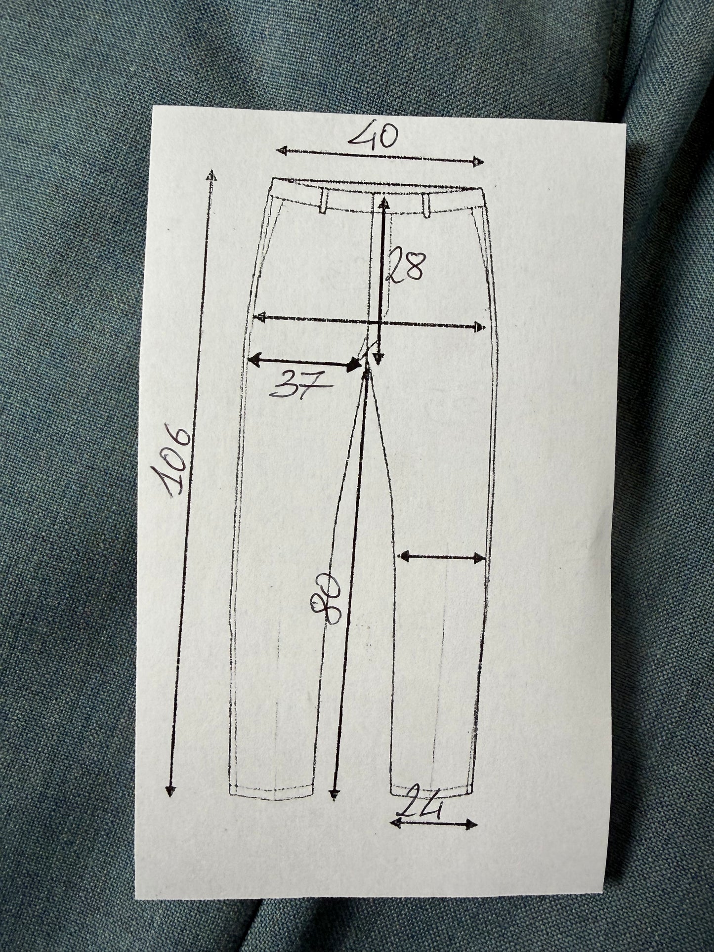 Pantaloni fresco lana carta da zucchero anni '80 (NOS) - tg. 46