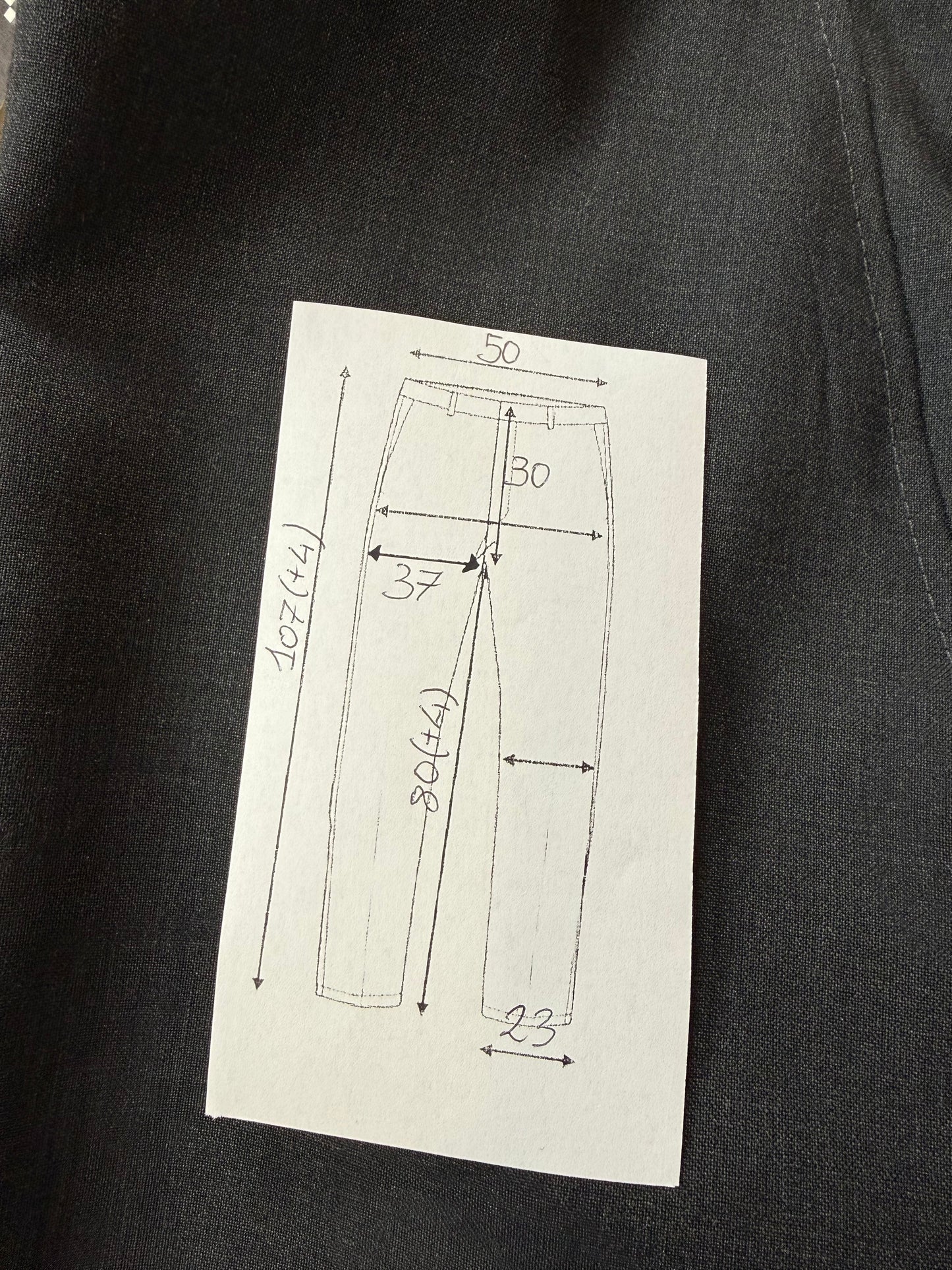 Pantaloni fresco lana grigio antracite (nuovi) - tg. 56
