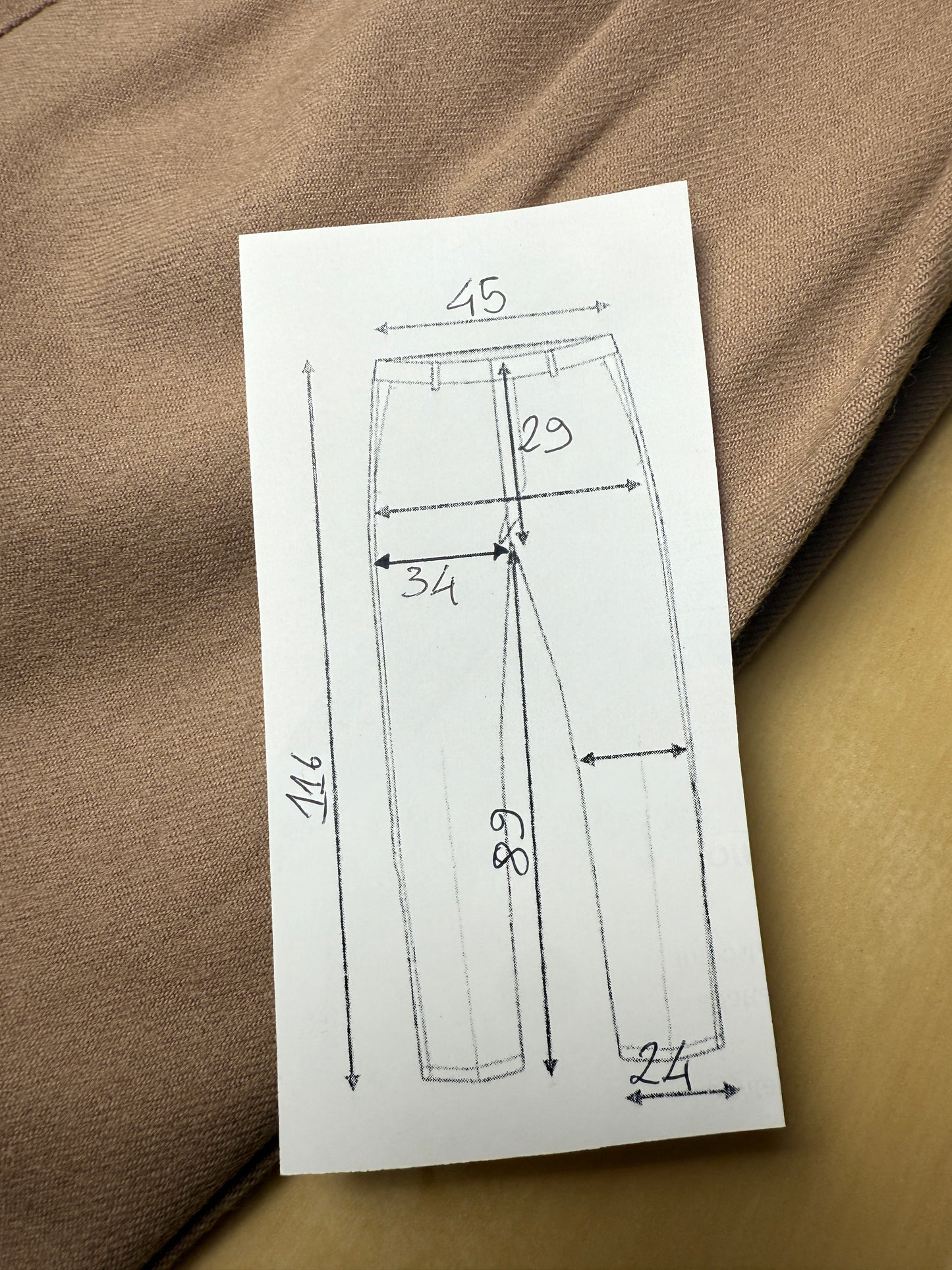 Pantaloni anni ‘70/‘80 in flanella beige (NOS) - tg. 50