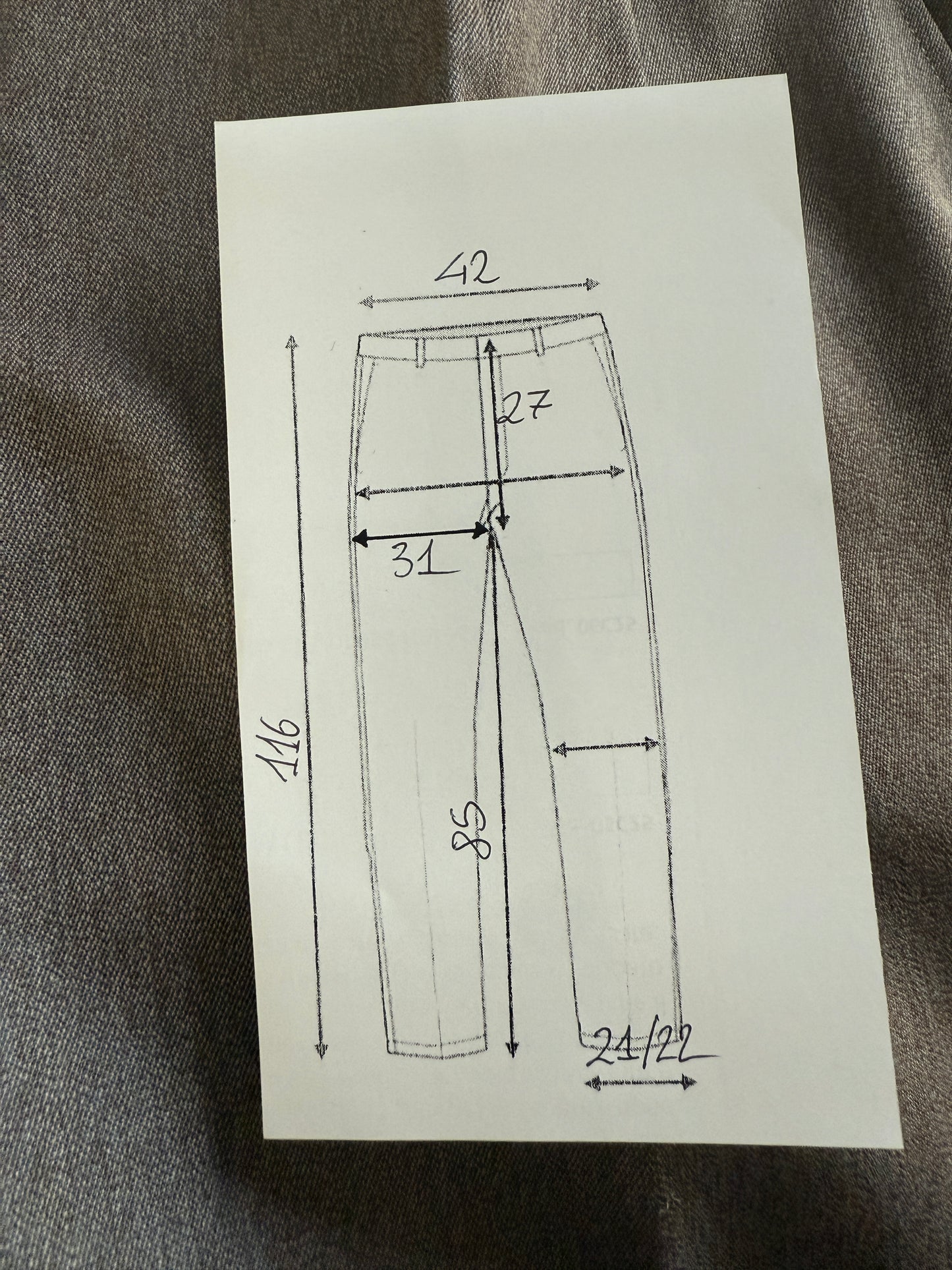 Pantaloni sartoriali anni ‘70 in twill pettinato marrone chiaro (NOS) - tg. 46