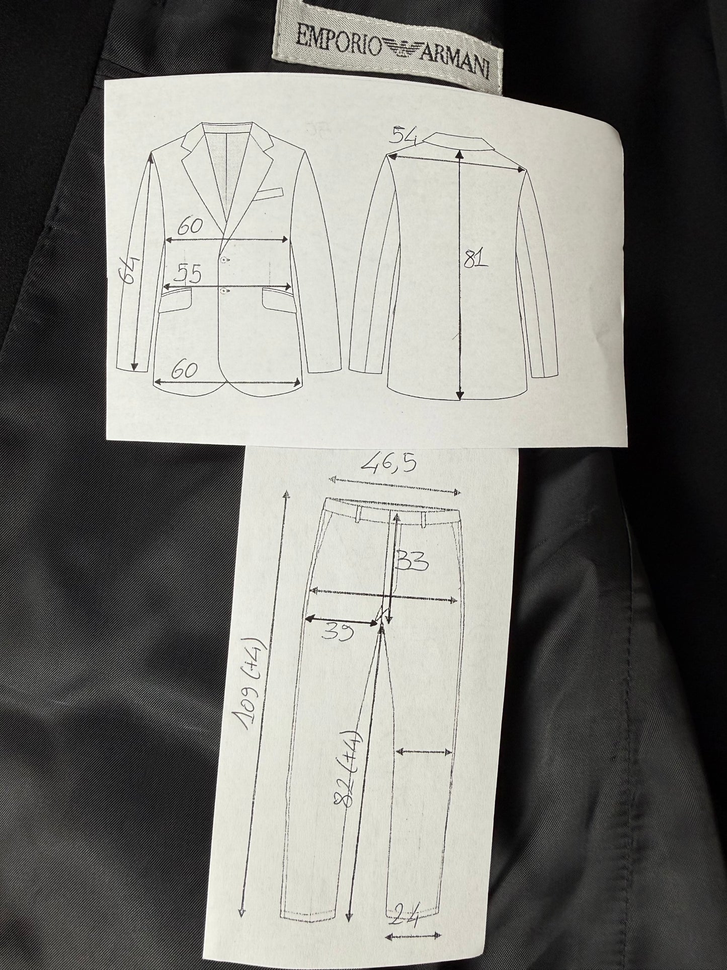 Smoking Emporio Armani doppiopetto anni ‘80/‘90 (NOS) - tg. 54 drop 7