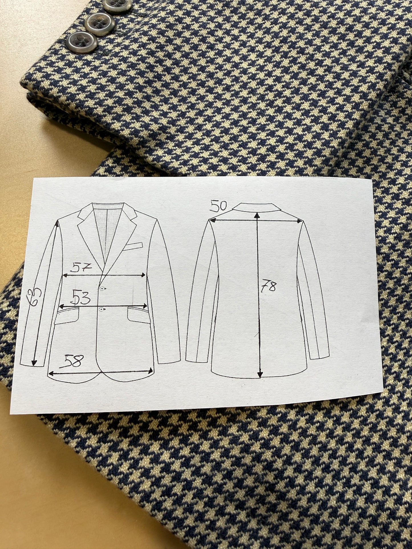 Giacca Hilton anni ‘80 100% cashmere pied-de-poule - tg. 50