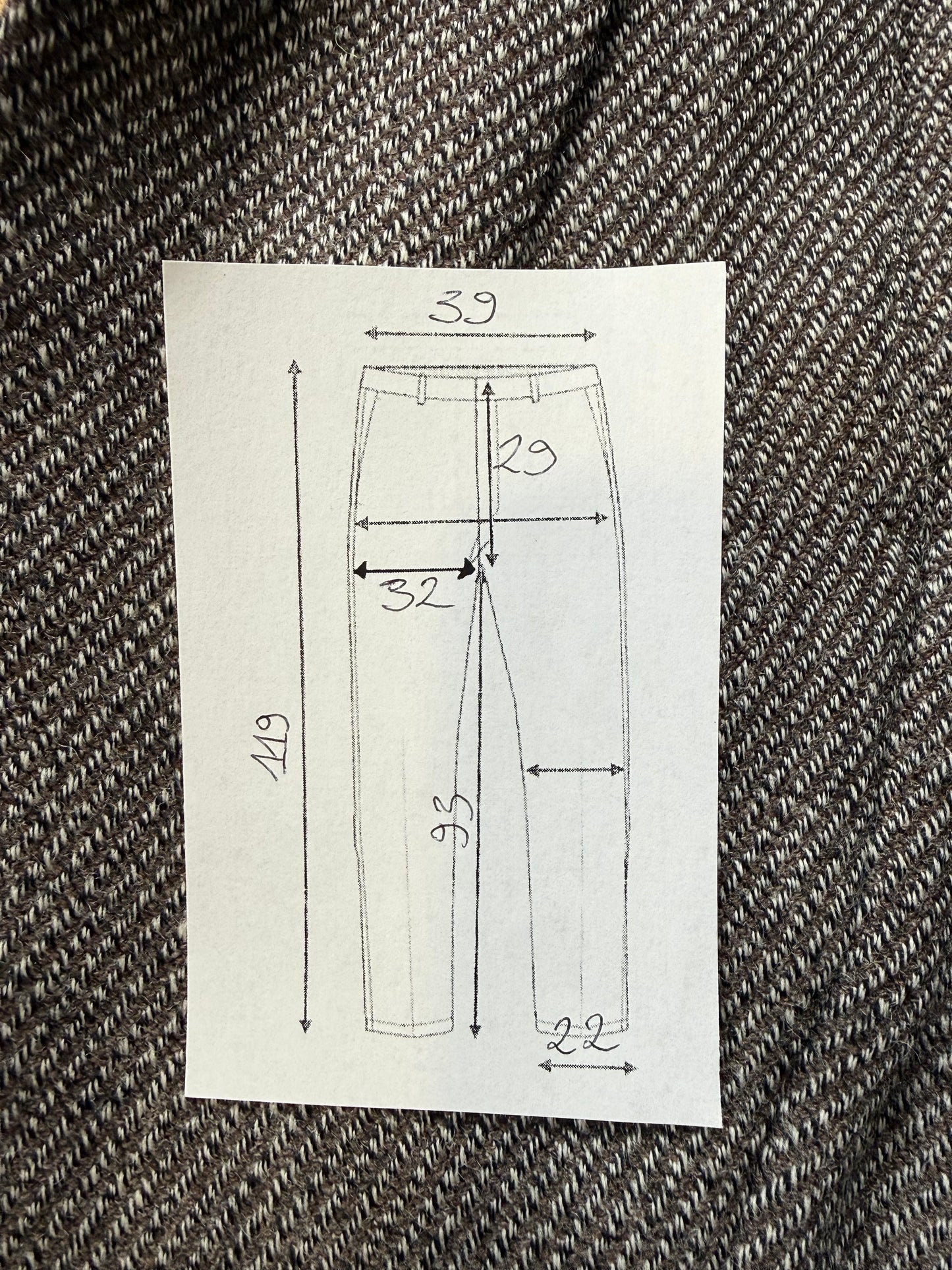 Pantaloni in tweed a coste anni ‘70/‘80 (NOS) - tg. 44