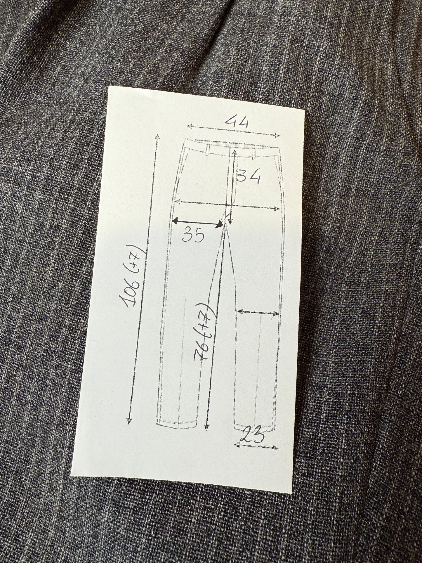 Pantaloni sartoriali anni ‘50/‘60 grigio gessato - tg. 50