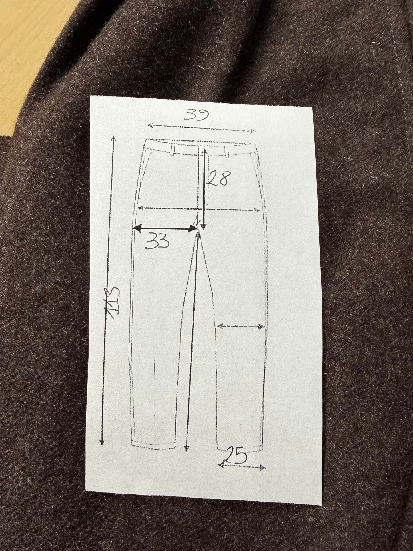 Pantaloni anni ‘80 flanella marrone (NOS) - tg. 44