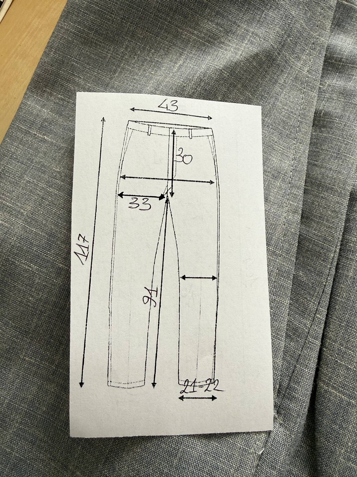 Pantaloni misto lino-ramia anni '80 (NOS) - tg. 48