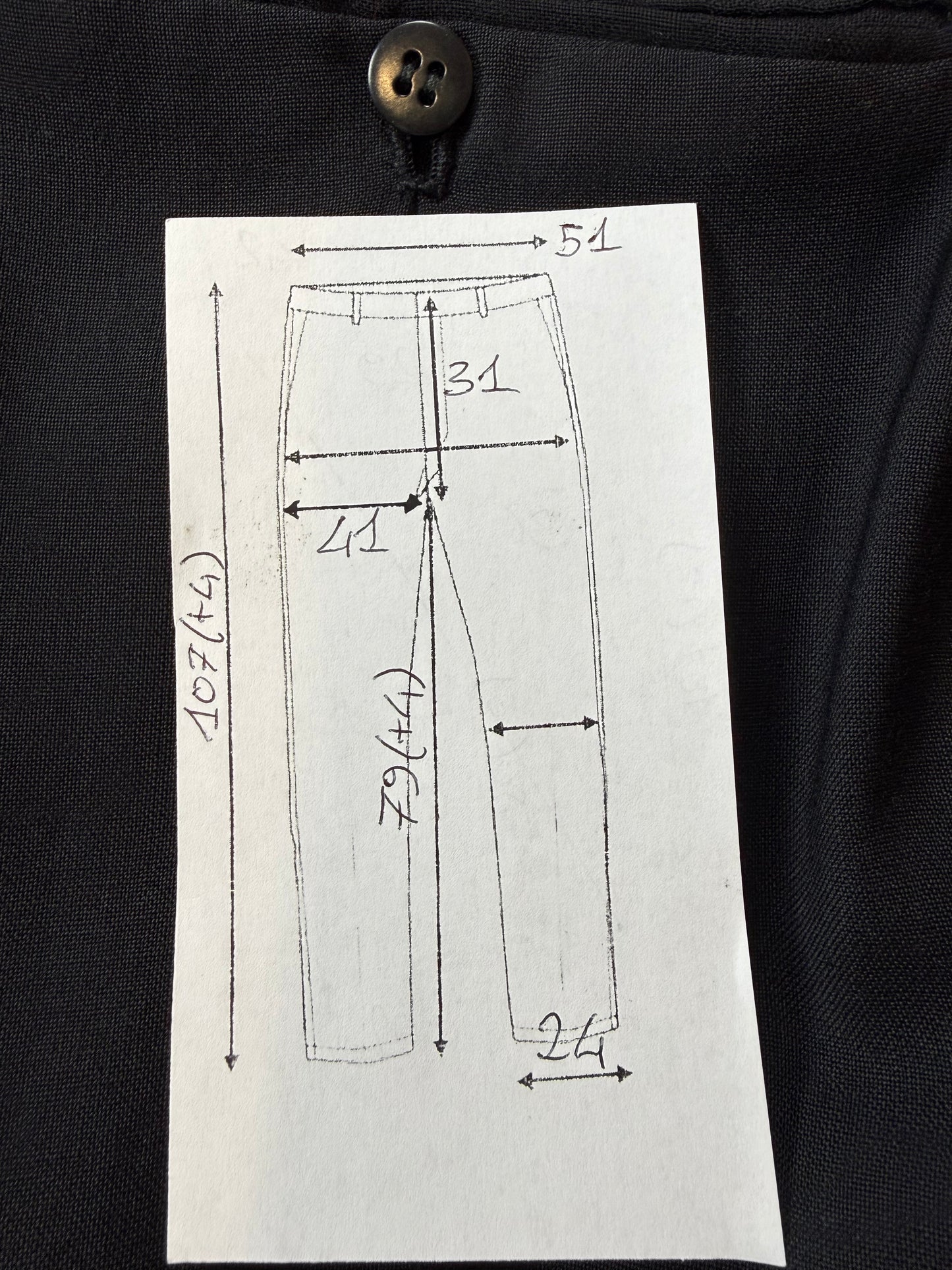 Pantaloni sartoriali fresco lana blu notte - tg. 56/58